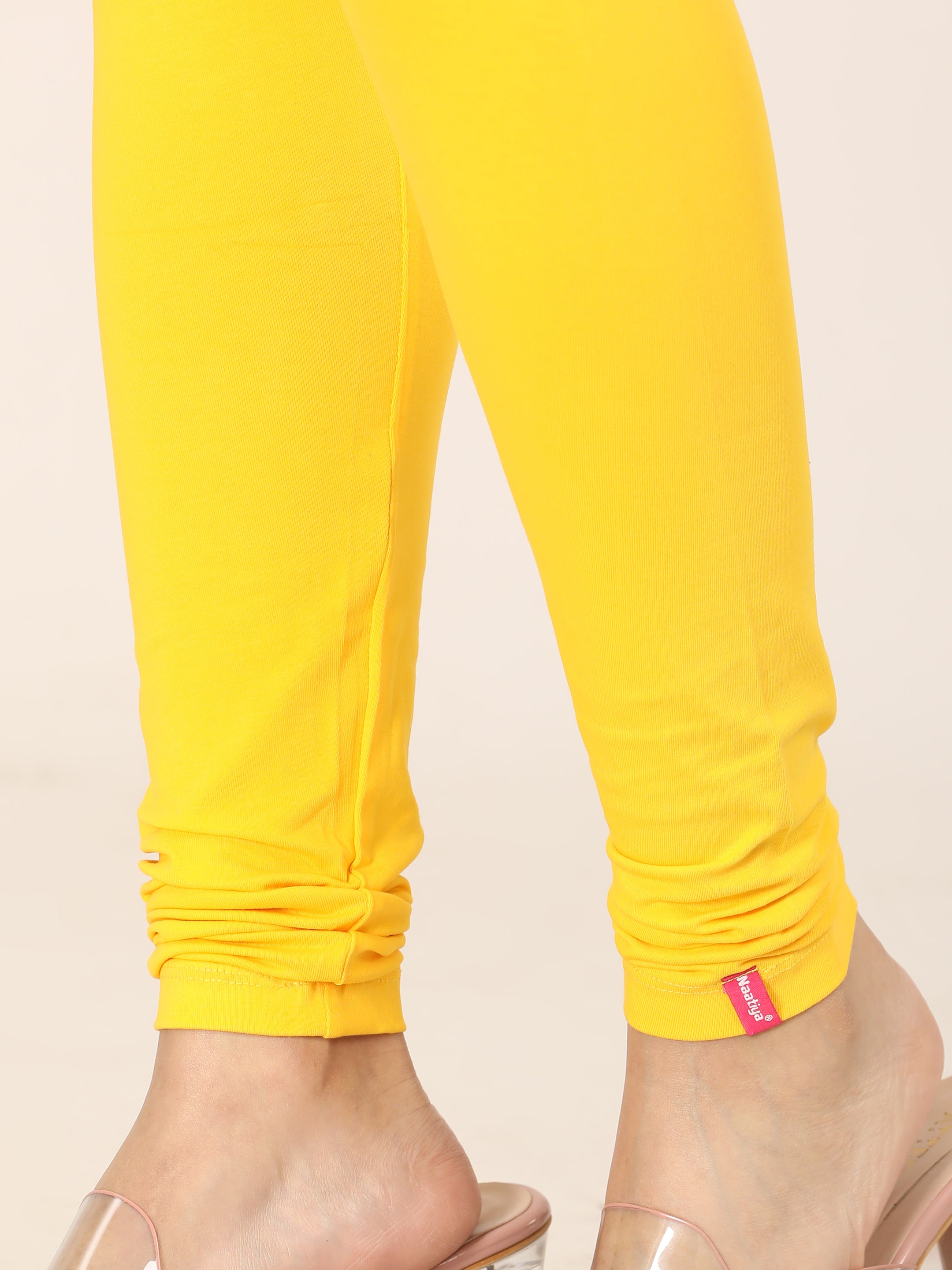 Naatiya Churidar Leggings - Lemon Yellow
