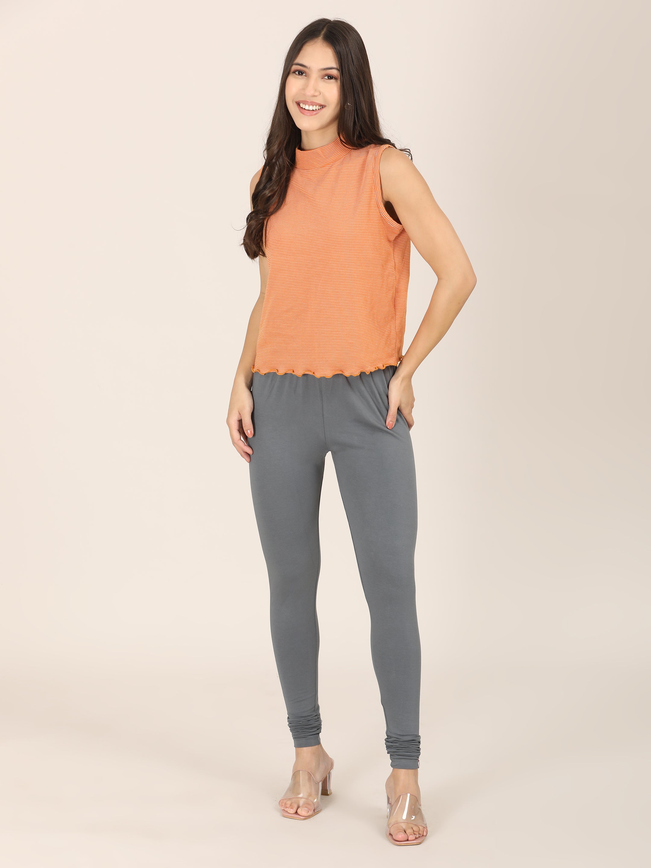 Naatiya Churidar Leggings - E Grey