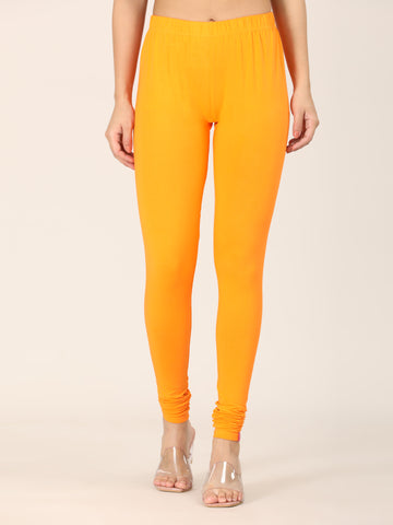 Naatiya Churidar Leggings - M Orange