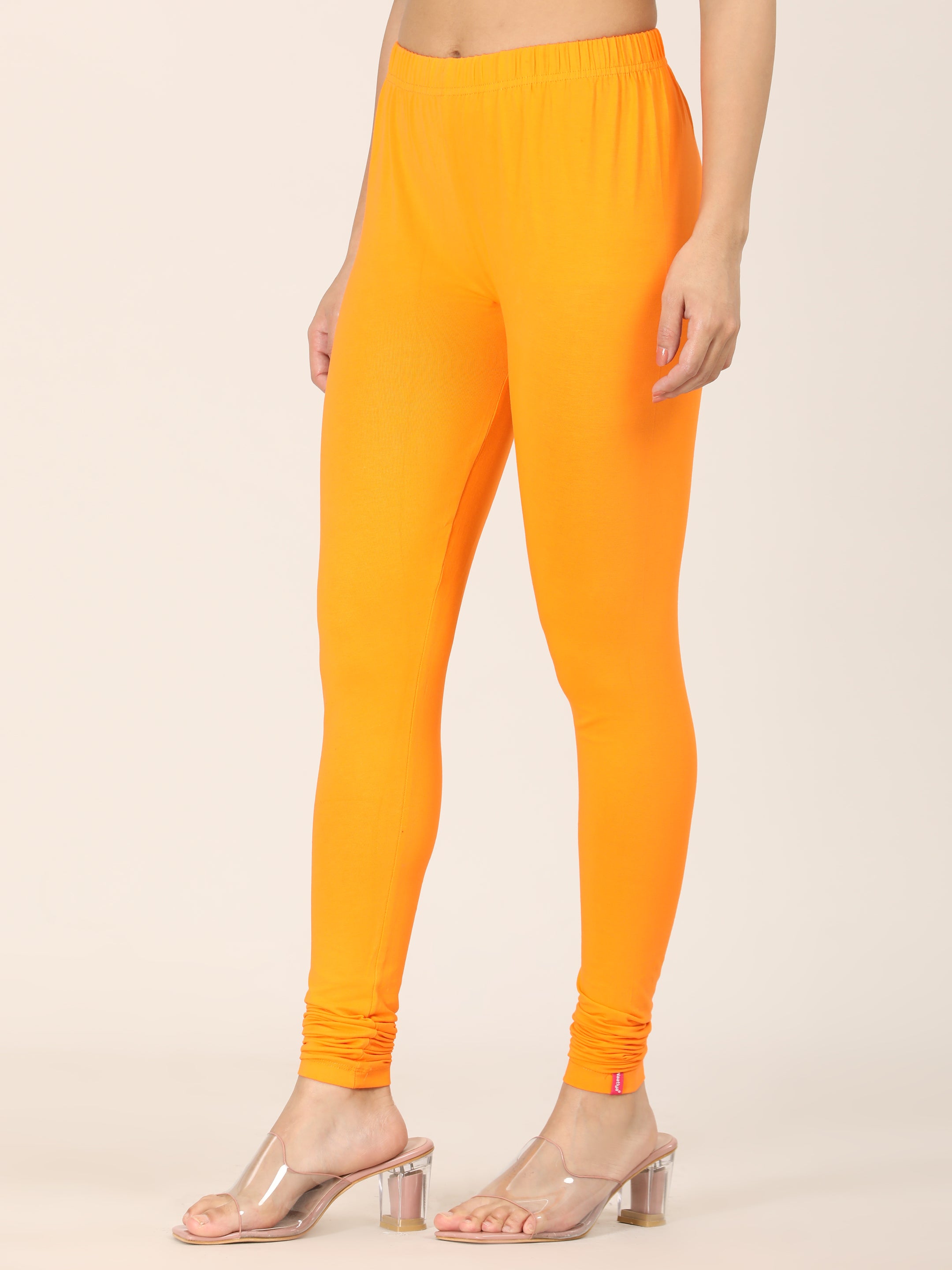 Naatiya Churidar Leggings - M Orange