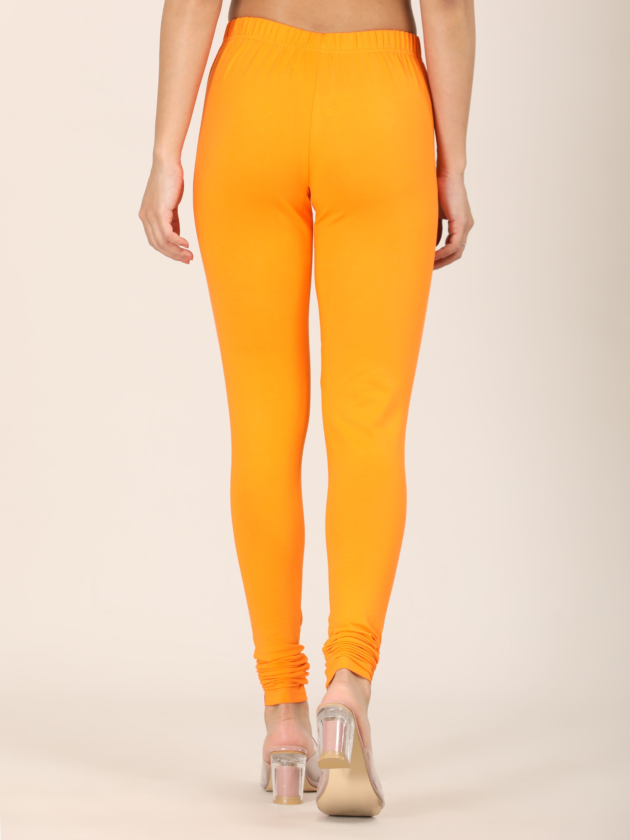 Naatiya Churidar Leggings - M Orange