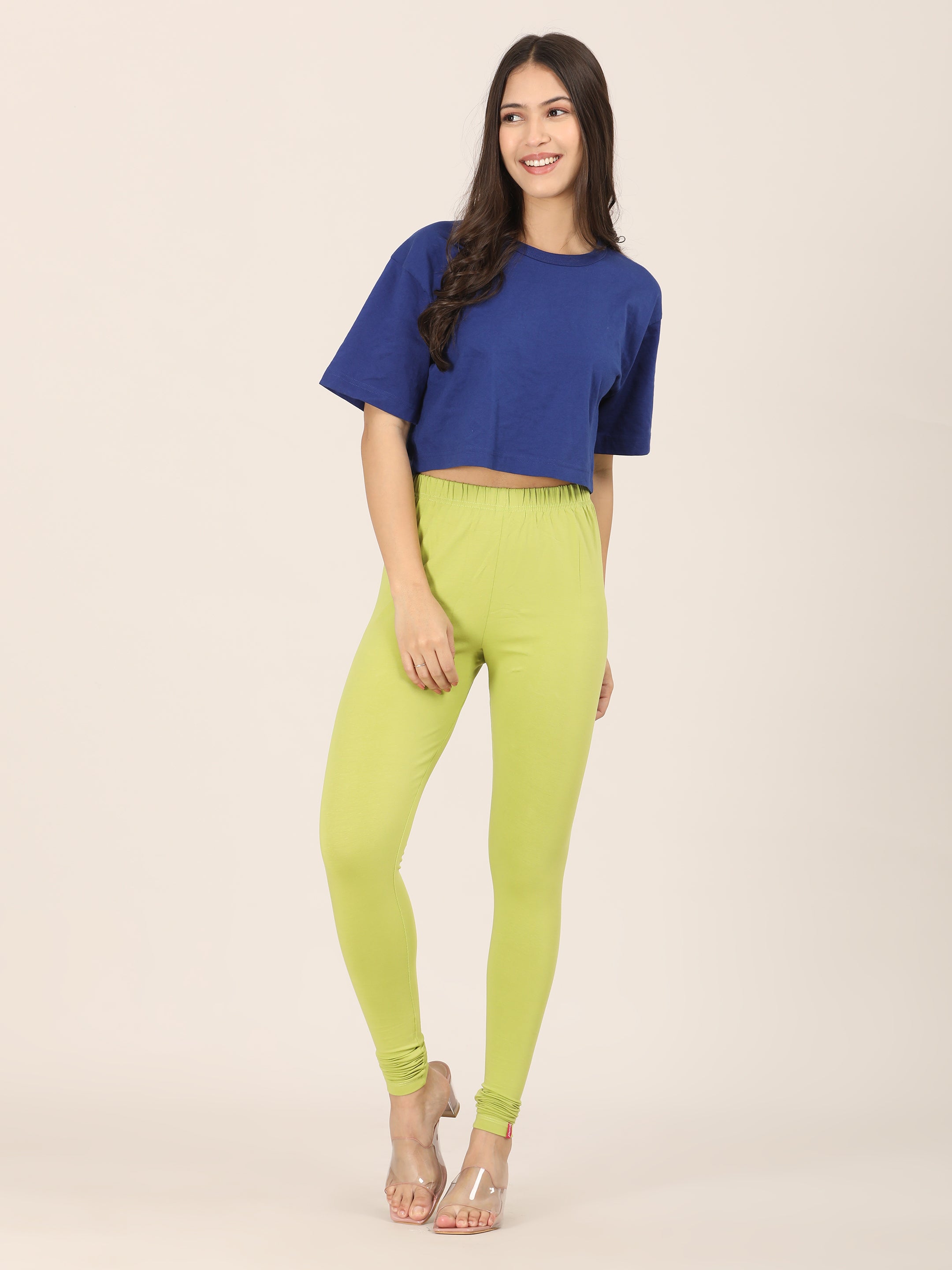 Naatiya Churidar Leggings - Pista