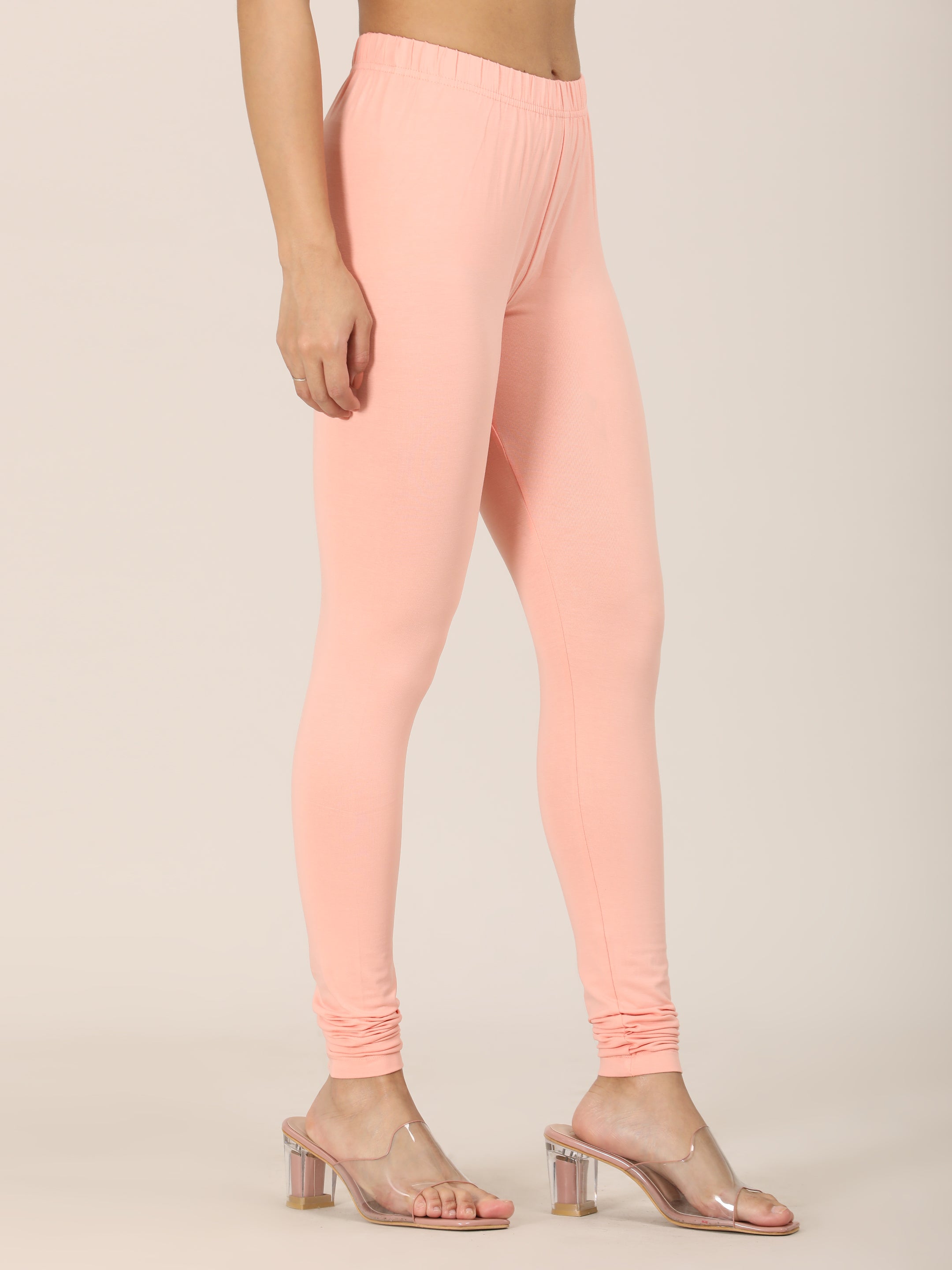 Naatiya Churidar Leggings - Peach