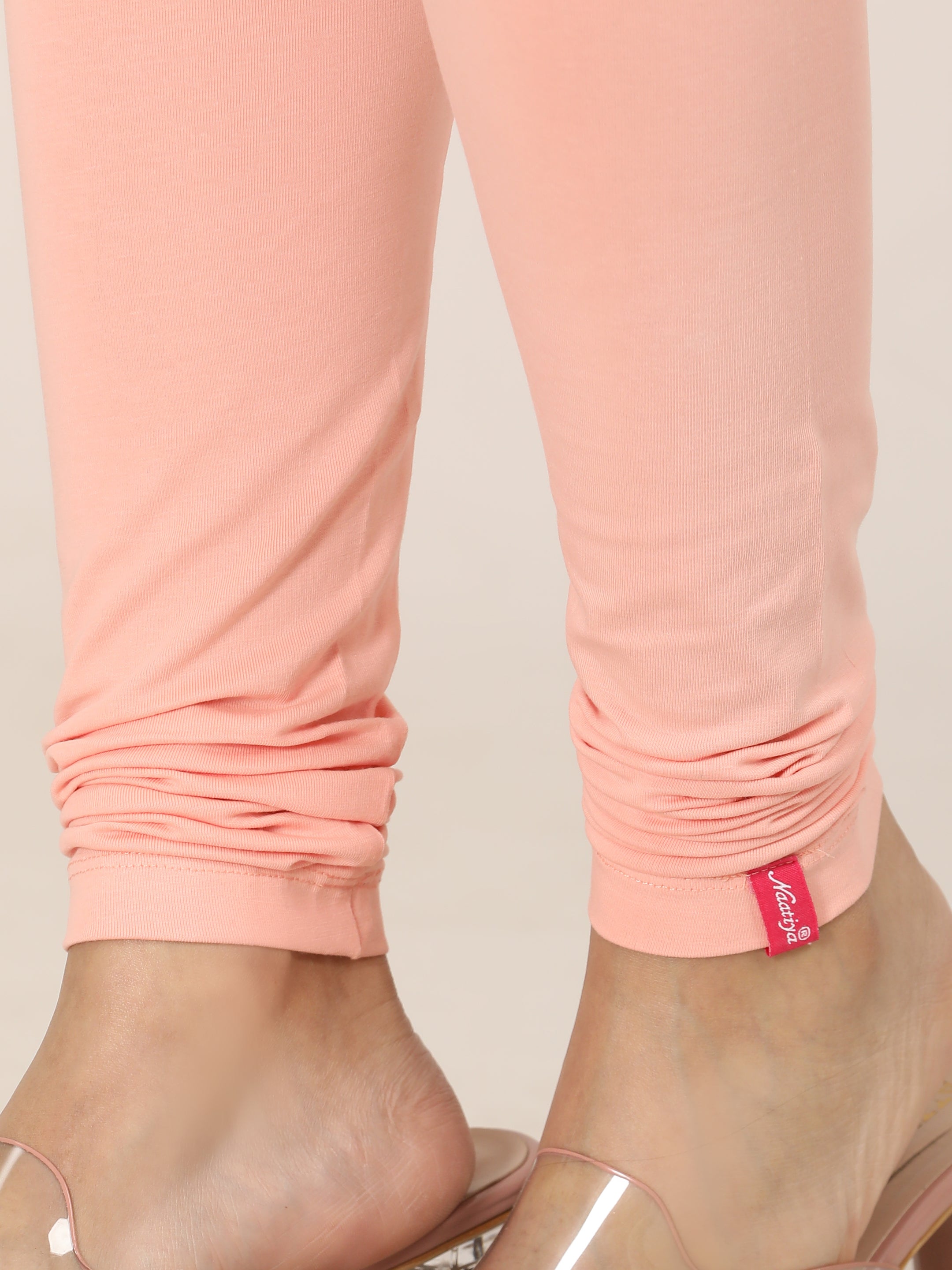 Naatiya Churidar Leggings - Peach