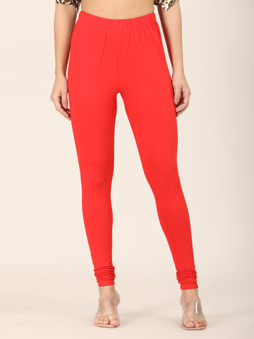 Naatiya Churidar Leggings - Red