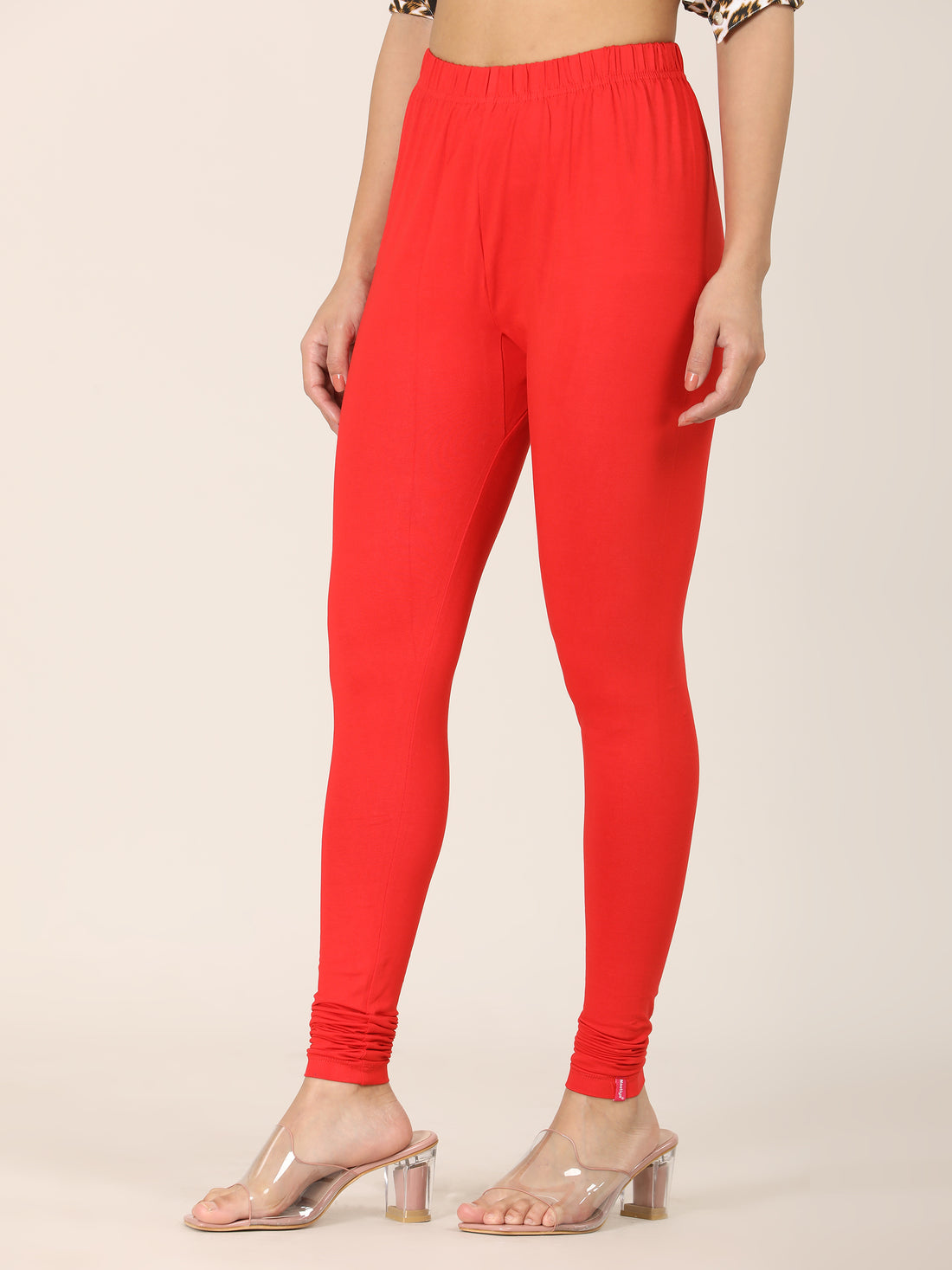 Naatiya Churidar Leggings - Red