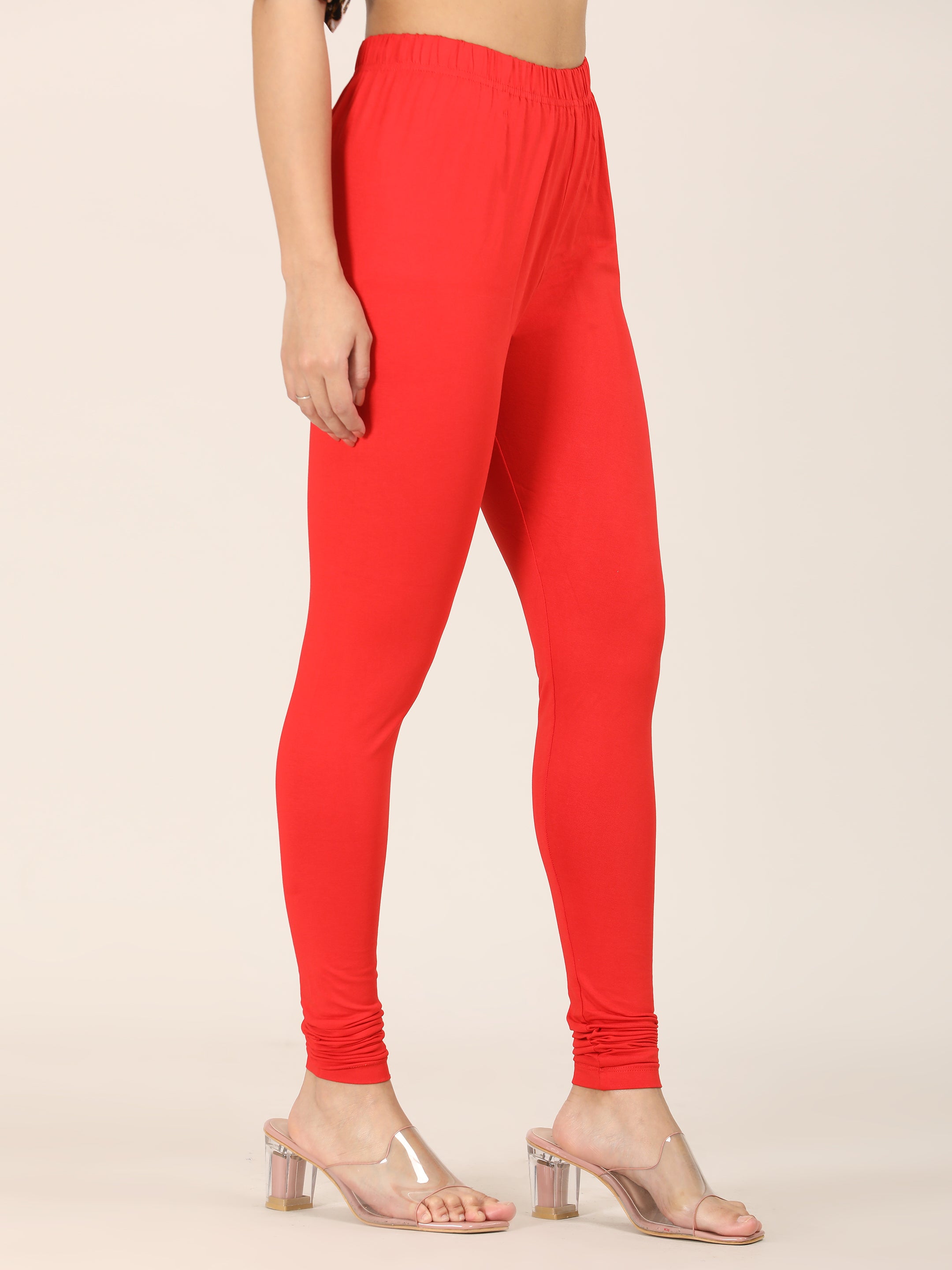 Naatiya Churidar Leggings - Red