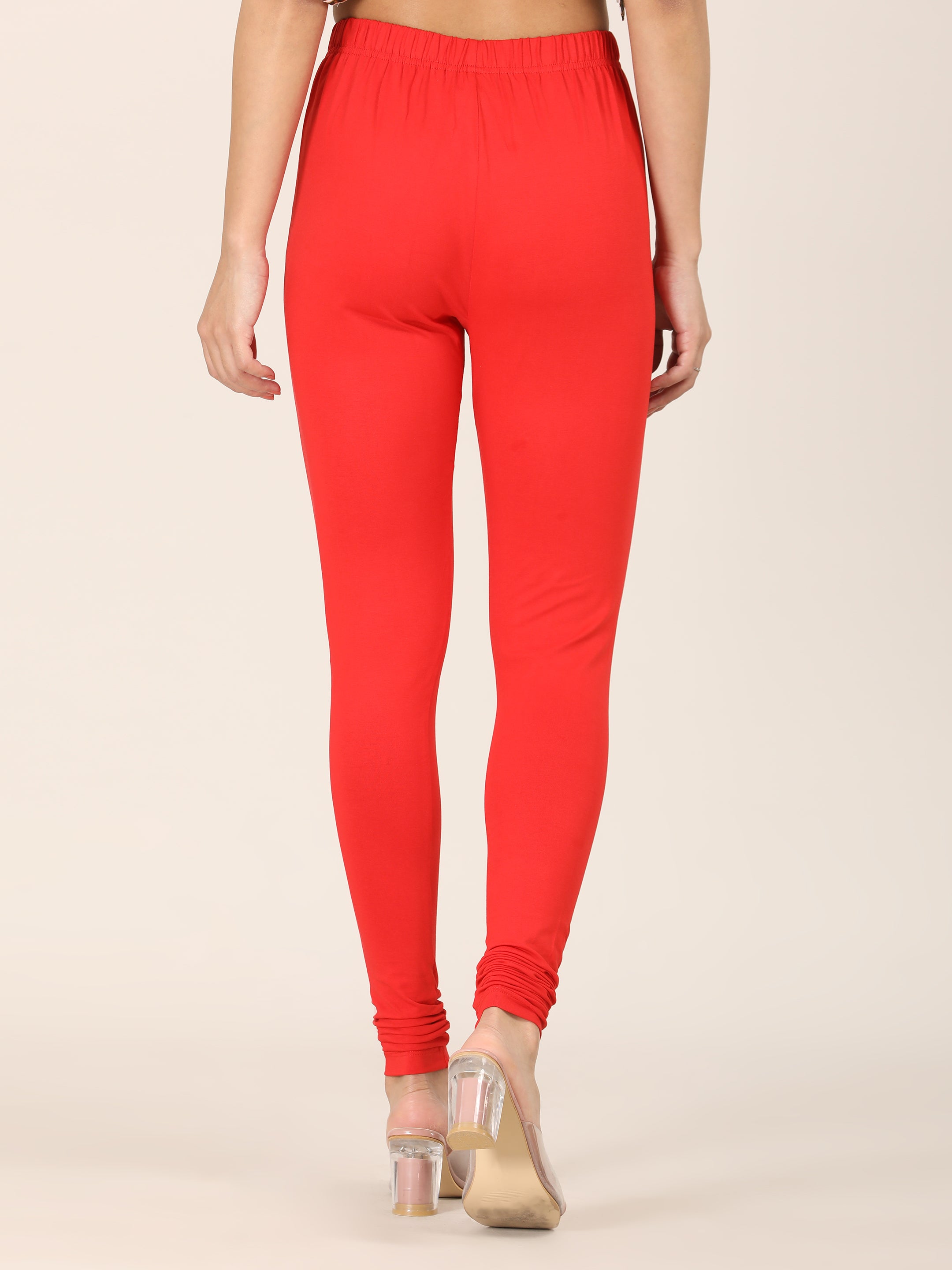 Naatiya Churidar Leggings - Red