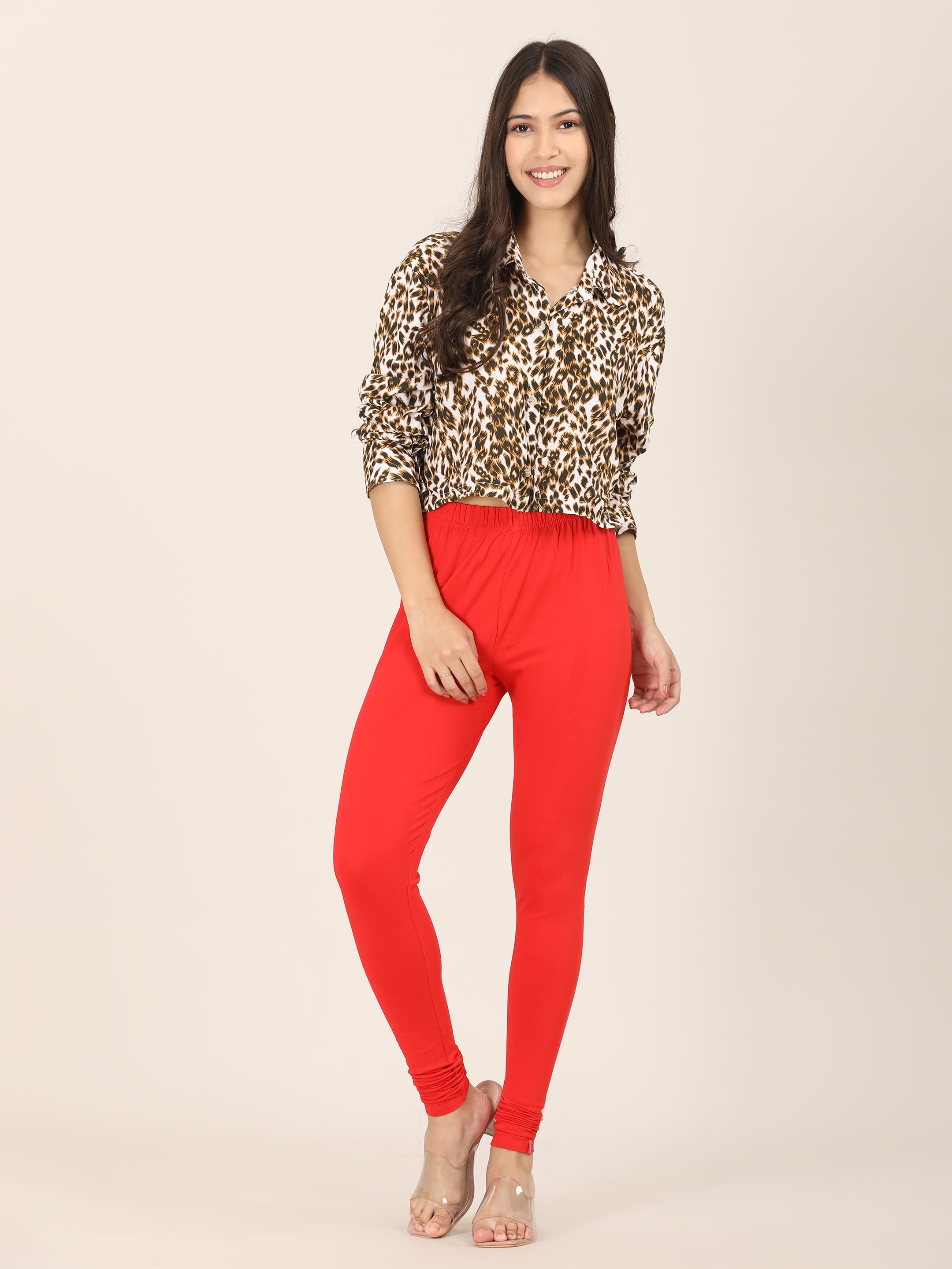 Naatiya Churidar Leggings - Red