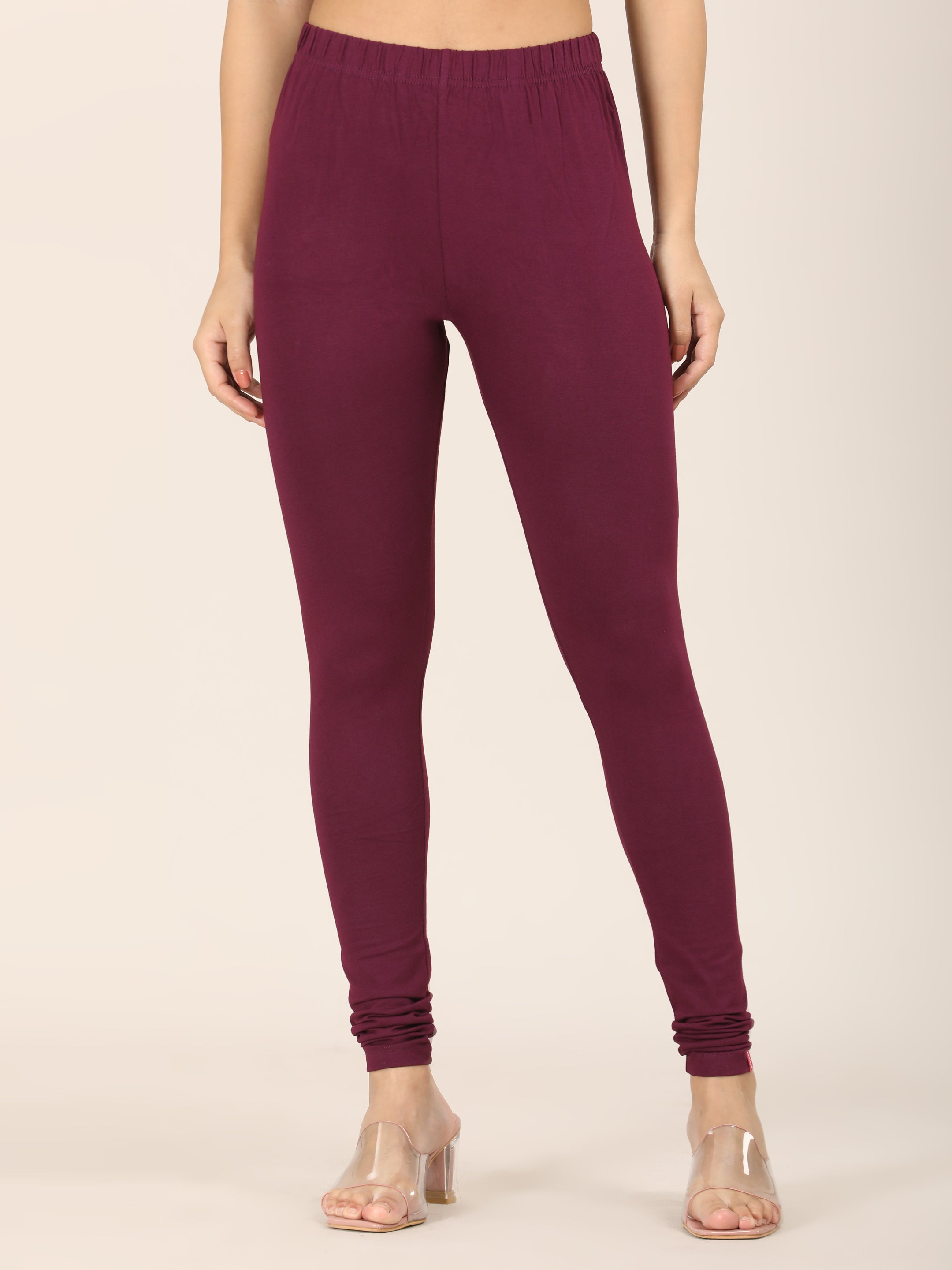Naatiya Churidar Leggings - Wine