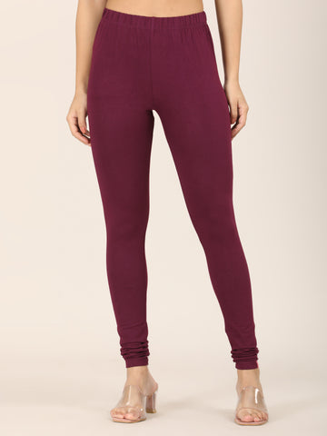 Naatiya Churidar Leggings - Wine