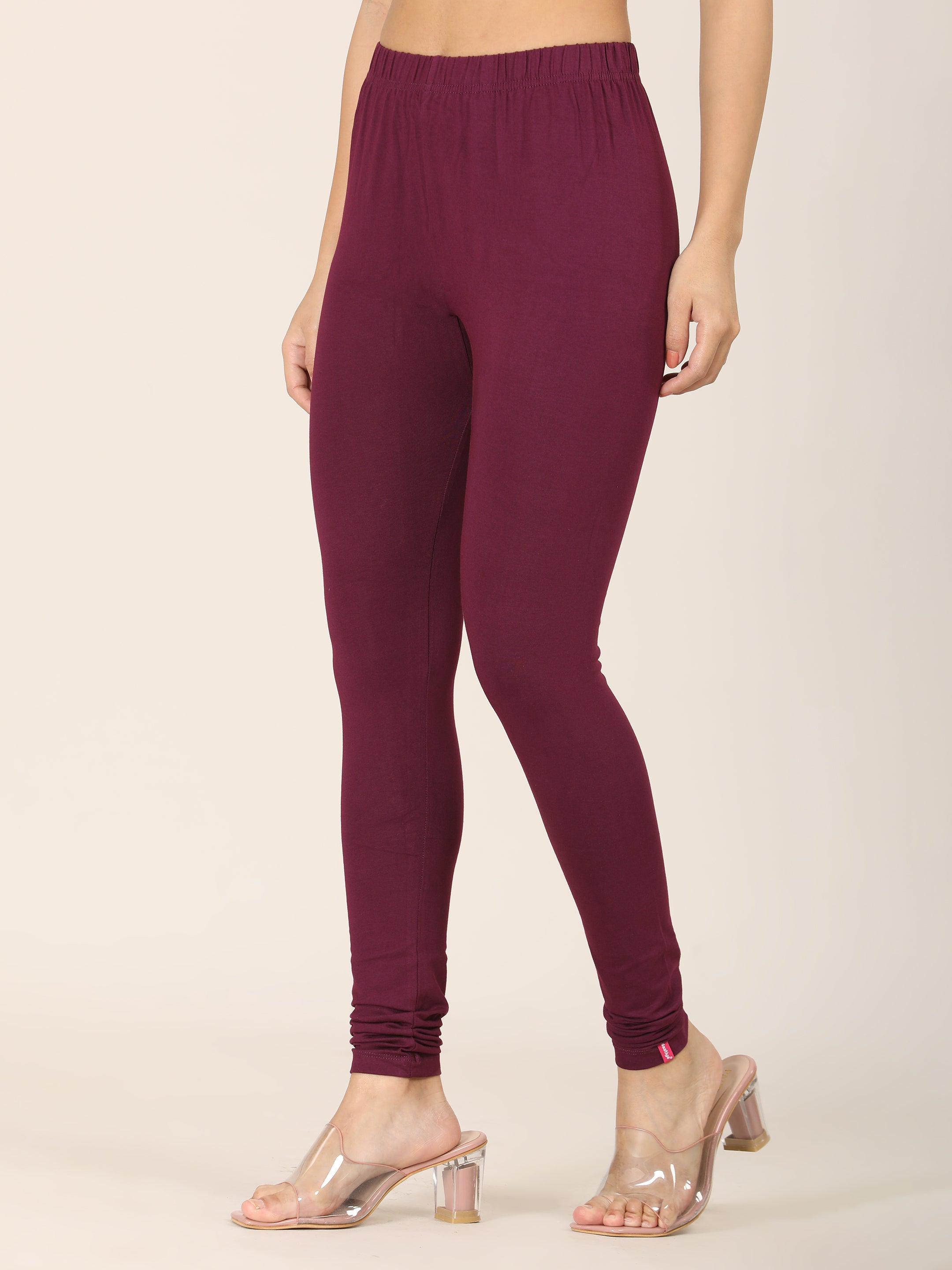 Naatiya Churidar Leggings - Wine