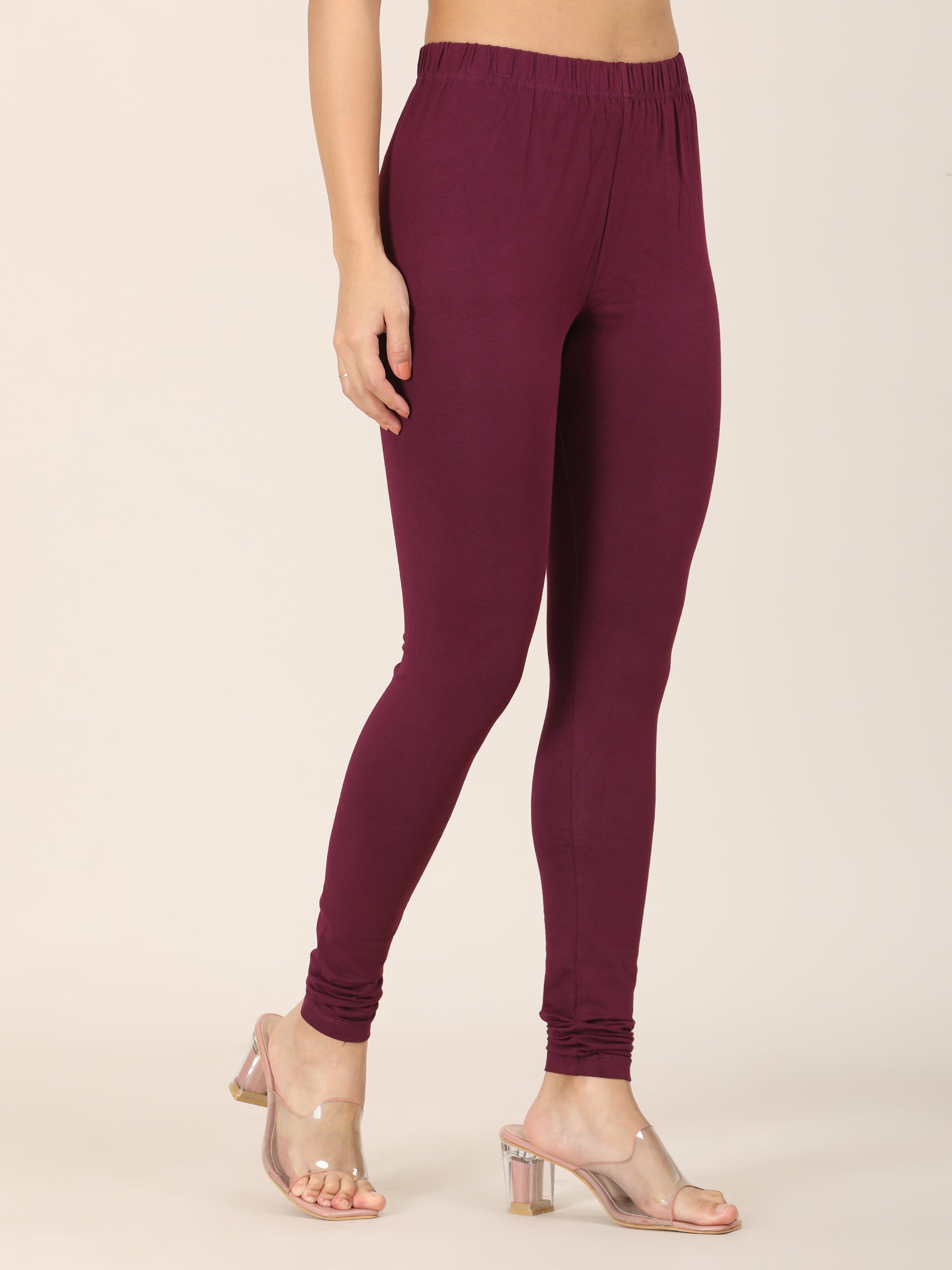 Naatiya Churidar Leggings - Wine