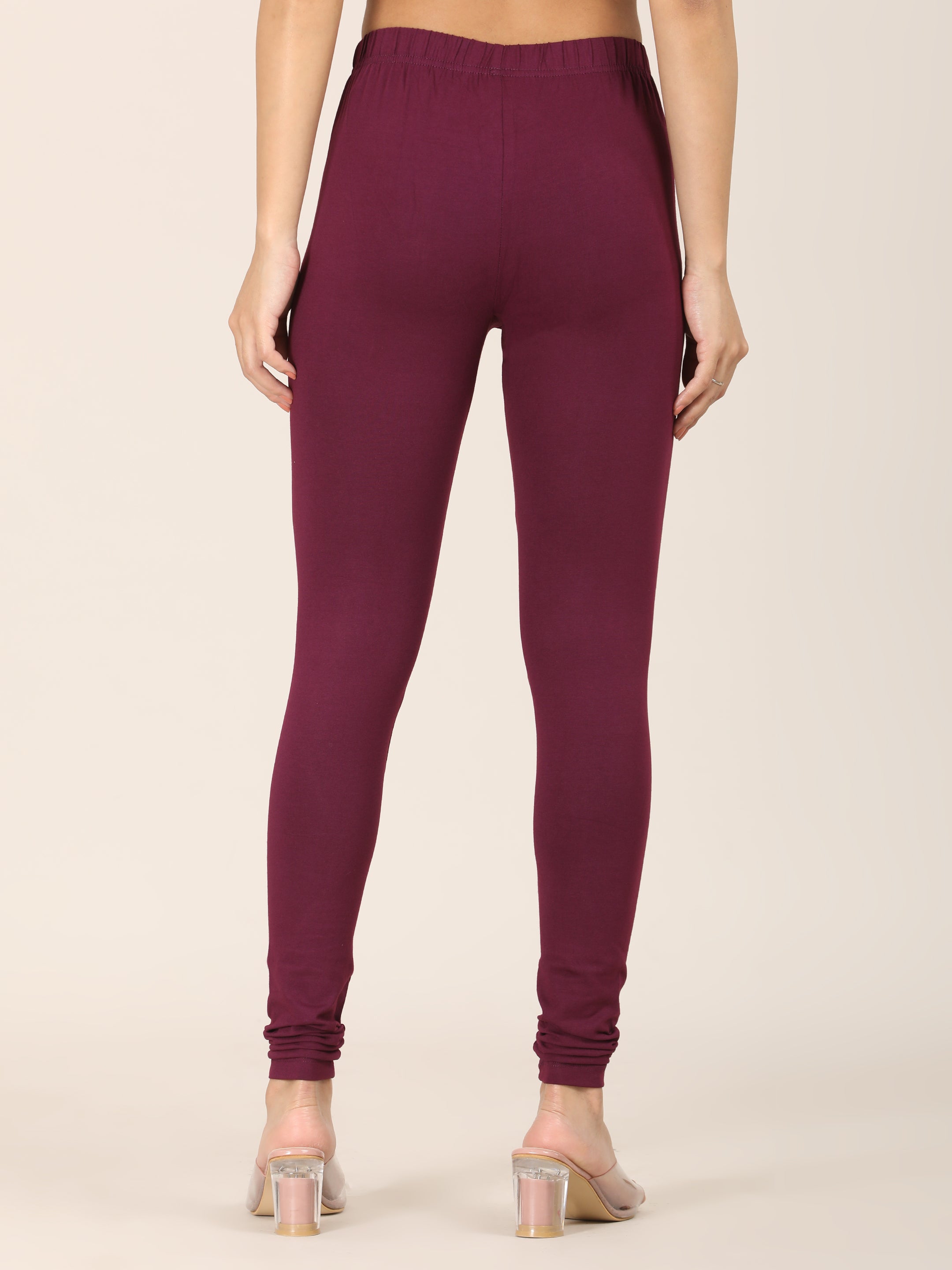 Naatiya Churidar Leggings - Wine