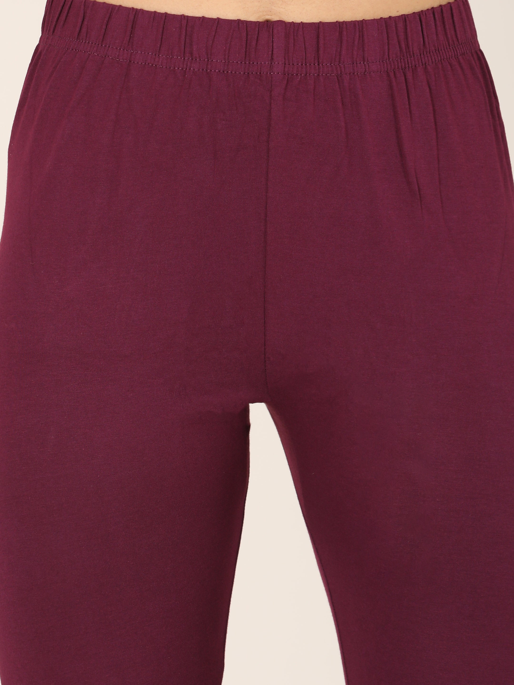 Naatiya Churidar Leggings - Wine