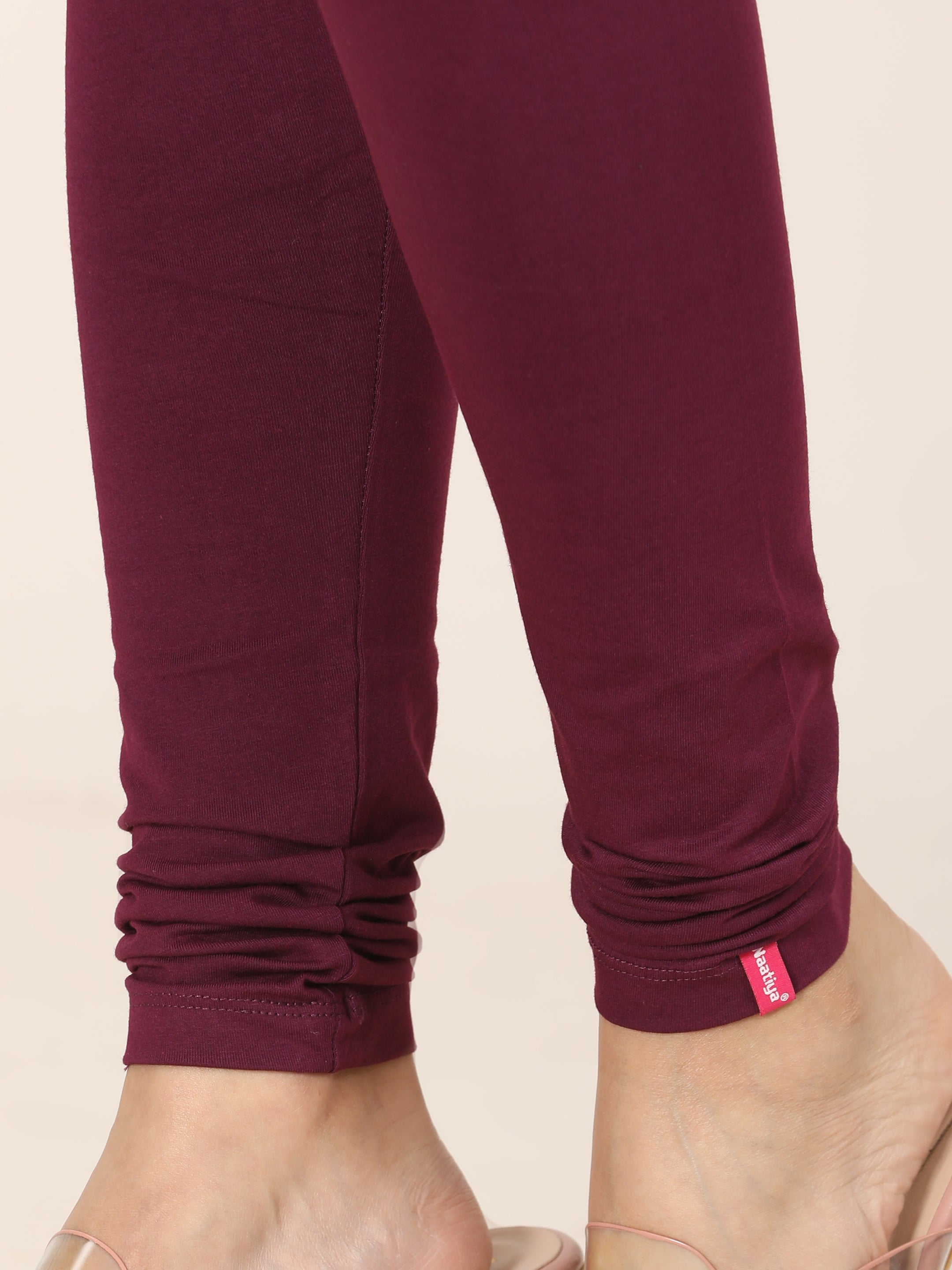 Naatiya Churidar Leggings - Wine