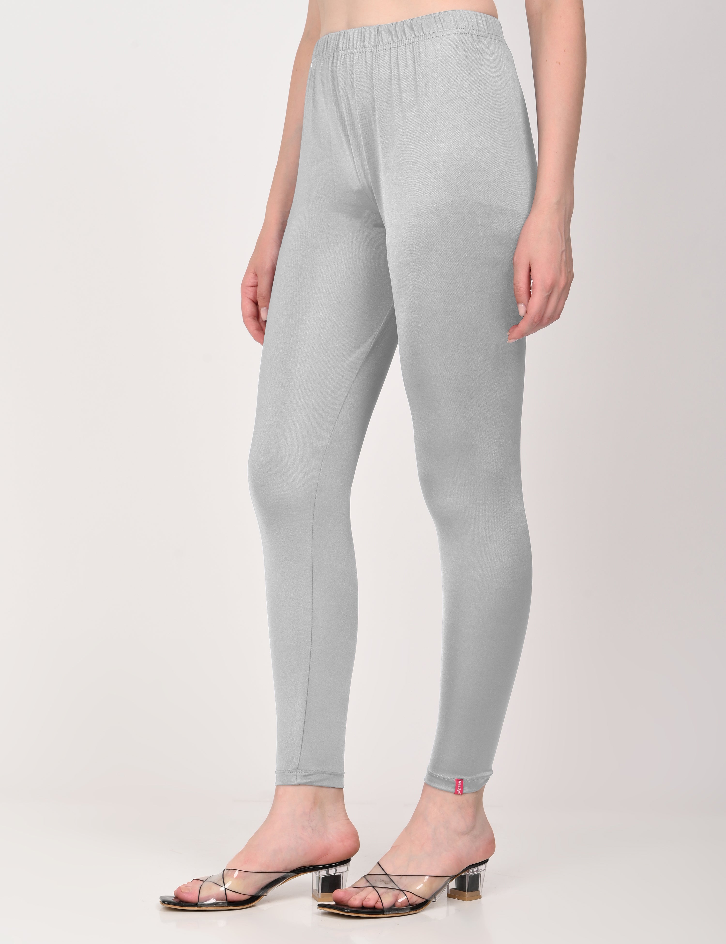 Naatiya Shimmer Leggings - New Silver