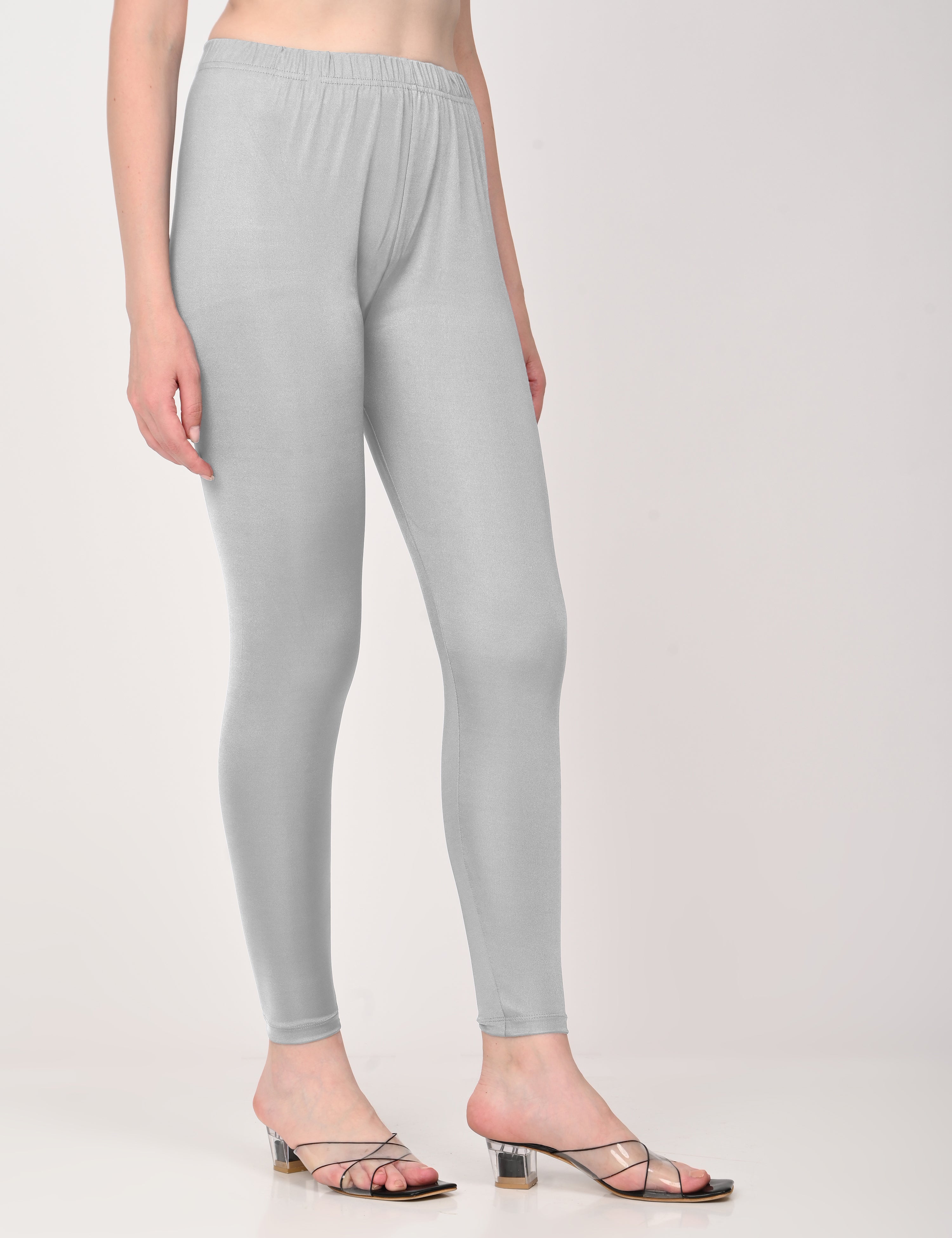 Naatiya Shimmer Leggings - New Silver