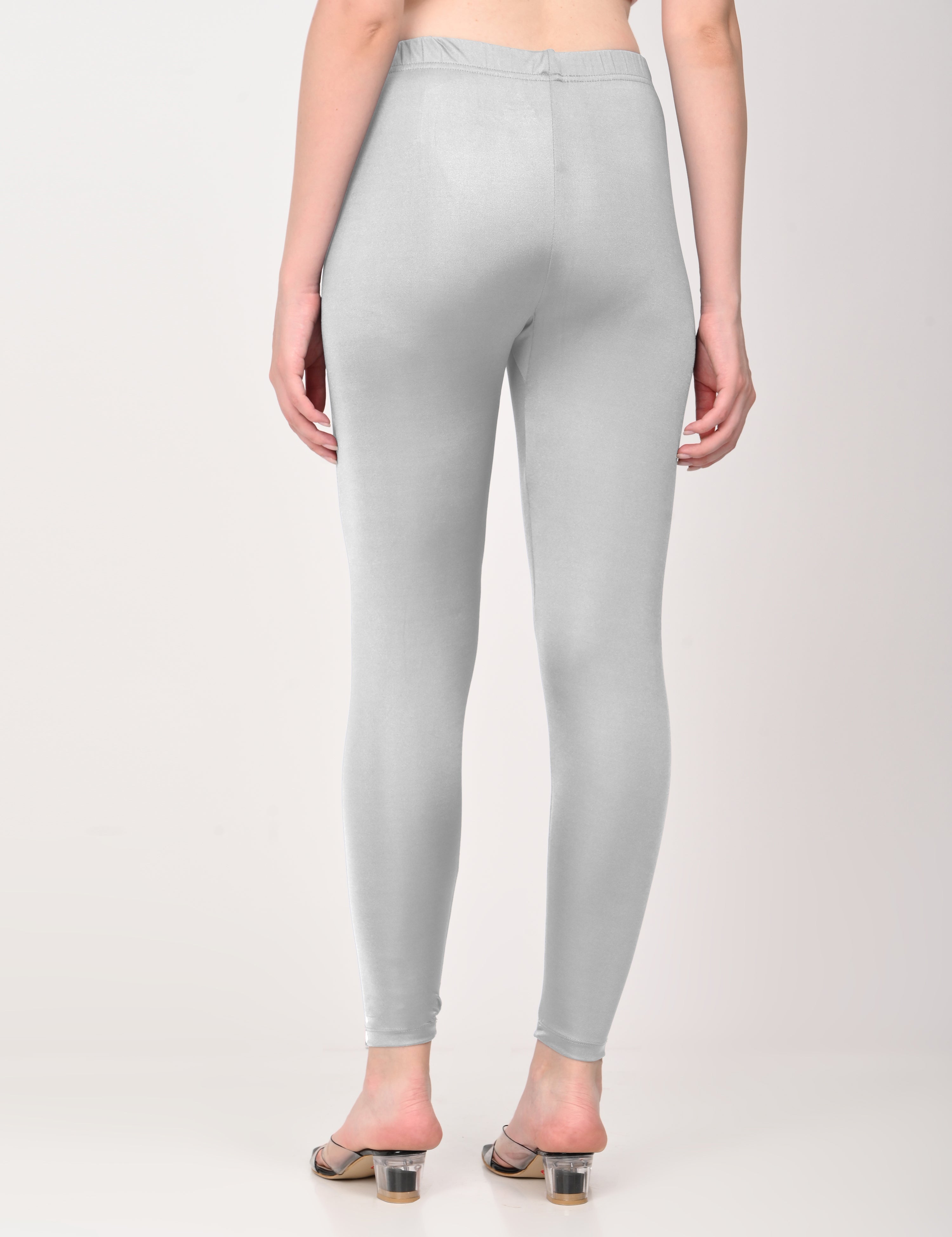 Naatiya Shimmer Leggings - New Silver