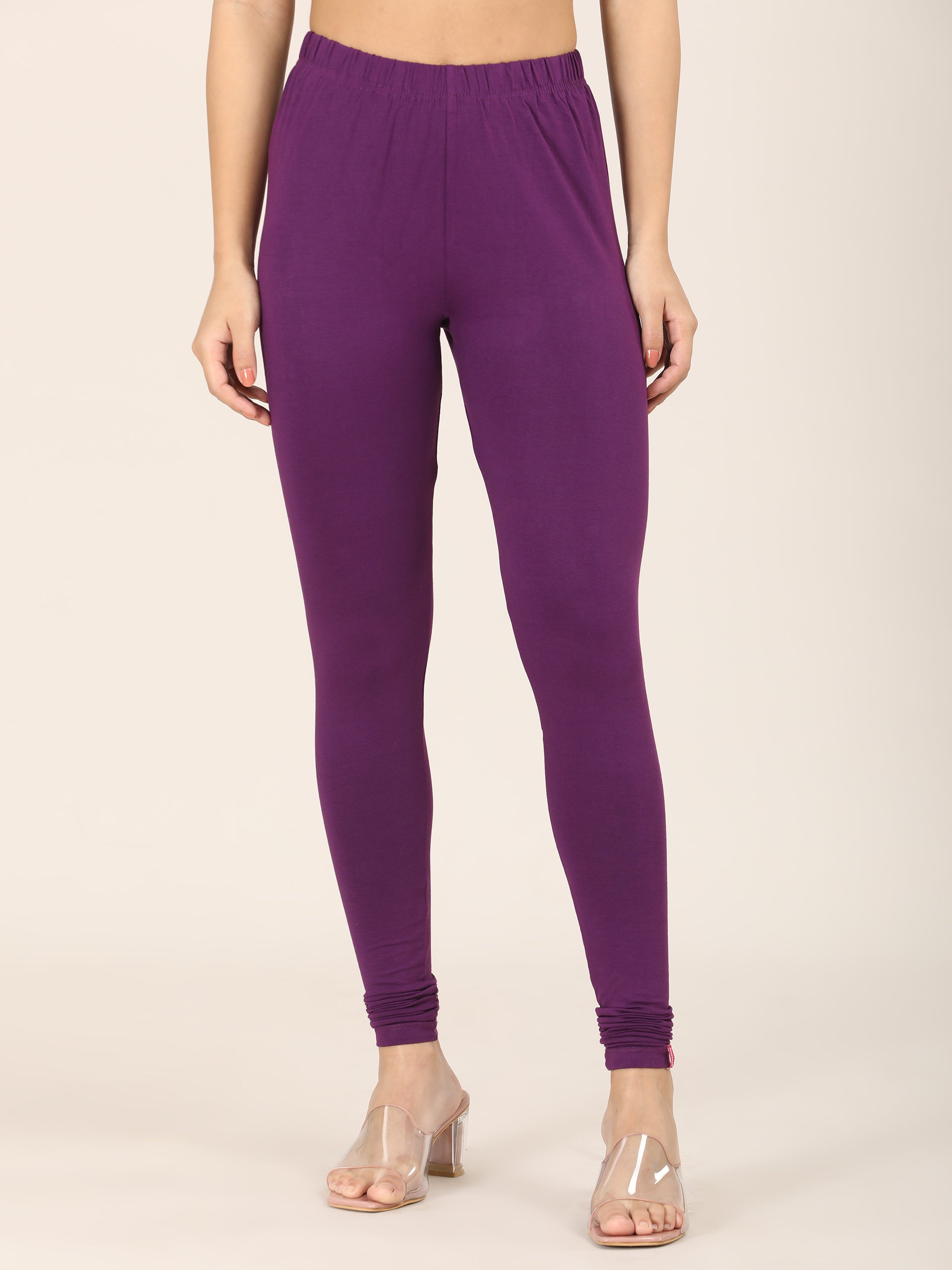 Naatiya Churidar Leggings - Grape