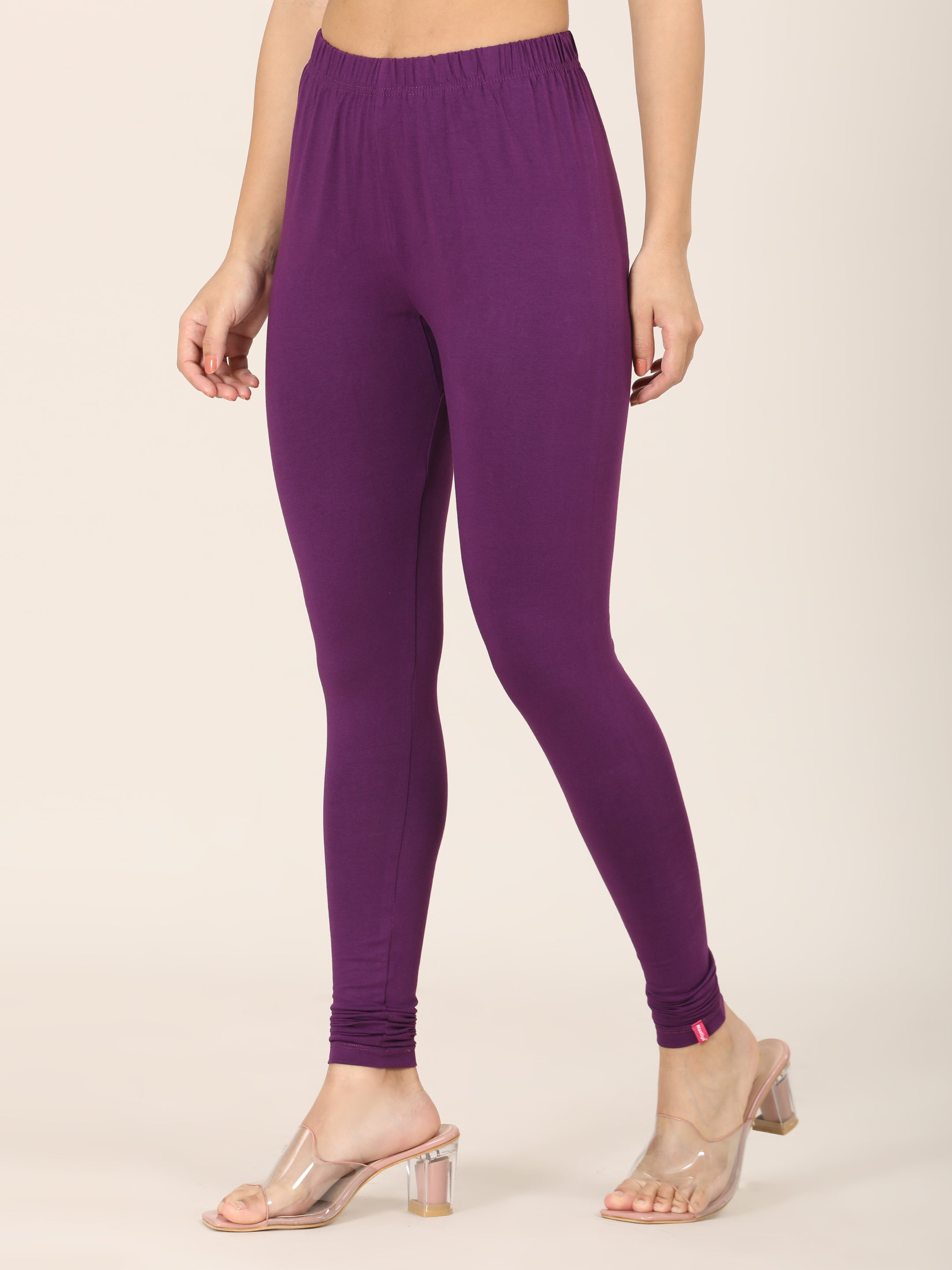 Naatiya Churidar Leggings - Grape