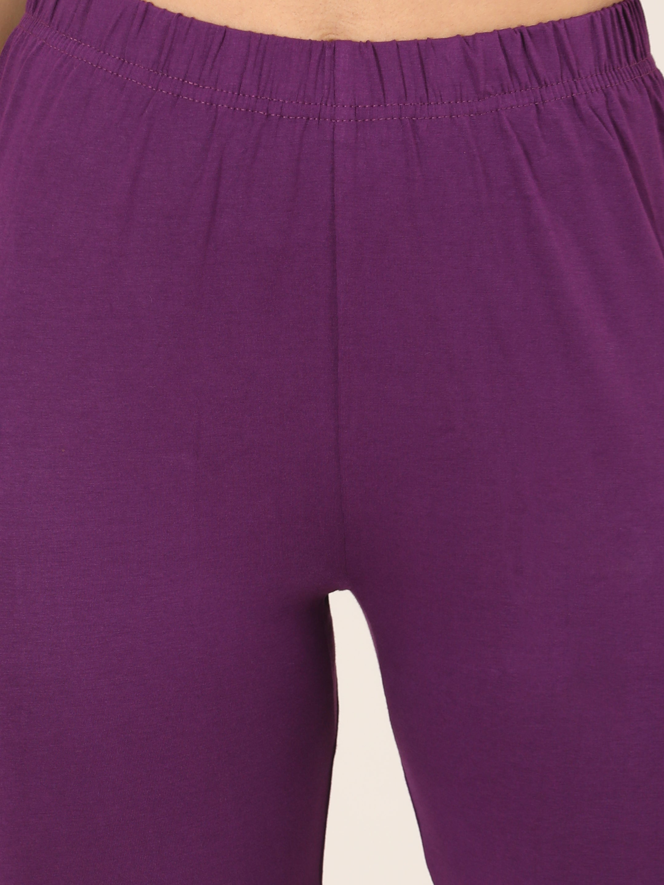 Naatiya Churidar Leggings - Grape
