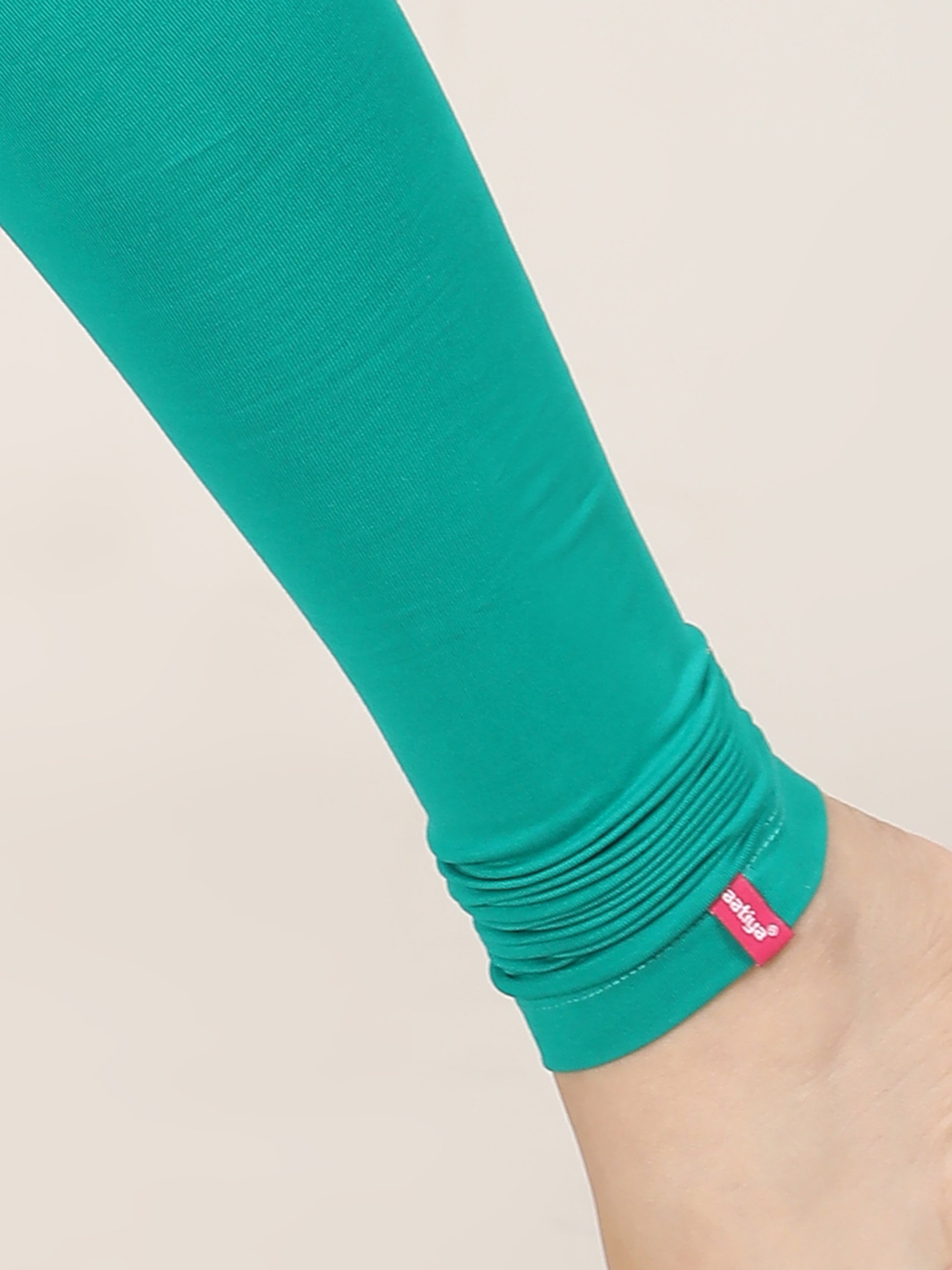 Naatiya Churidar Leggings - Golf Green