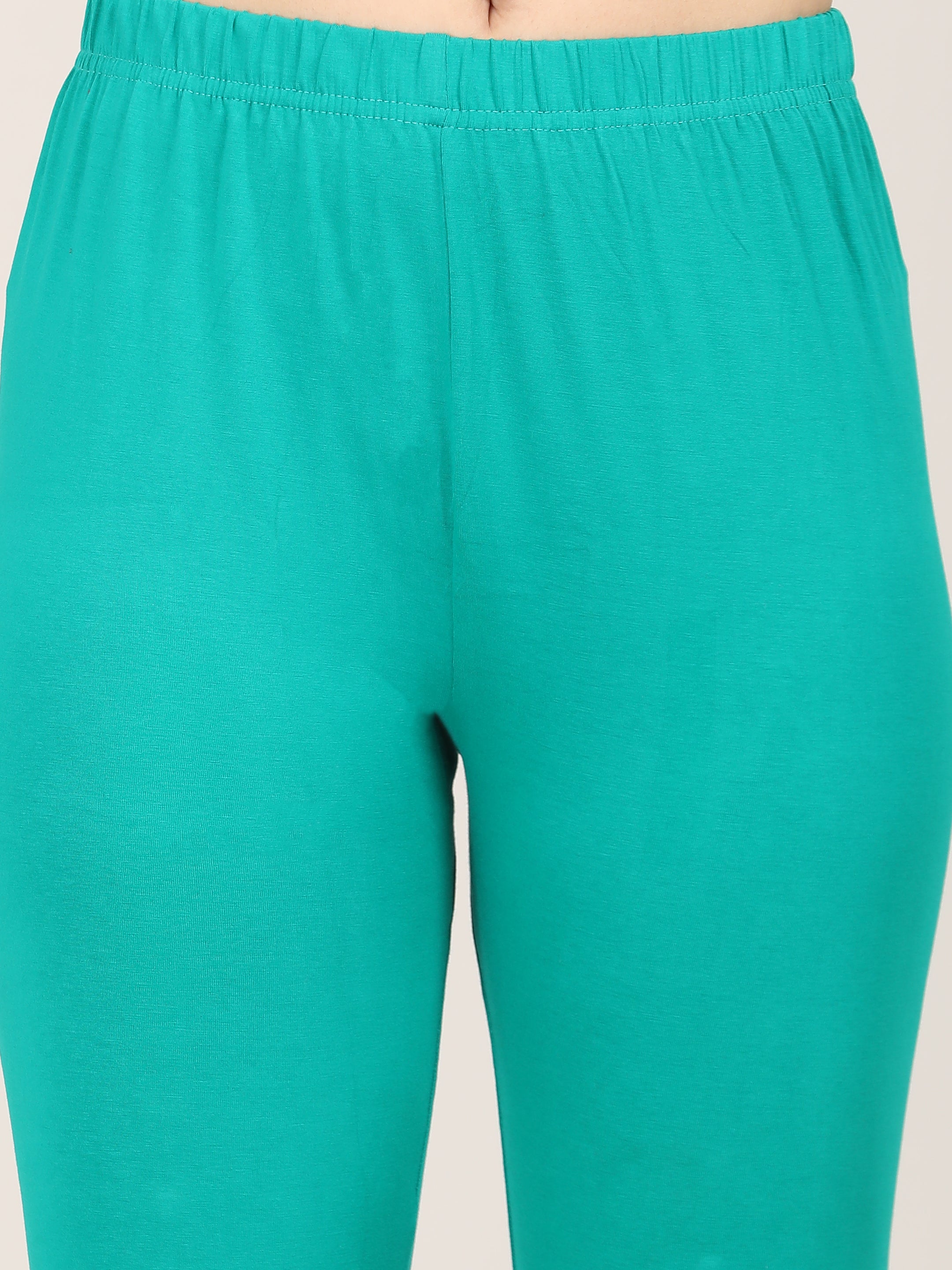 Naatiya Churidar Leggings - Golf Green