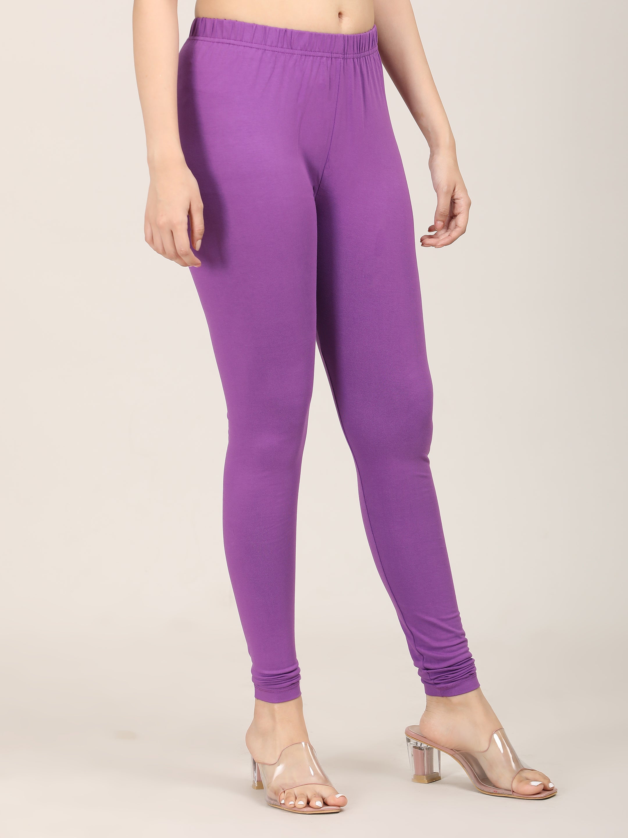 Naatiya Churidar Leggings - Purple