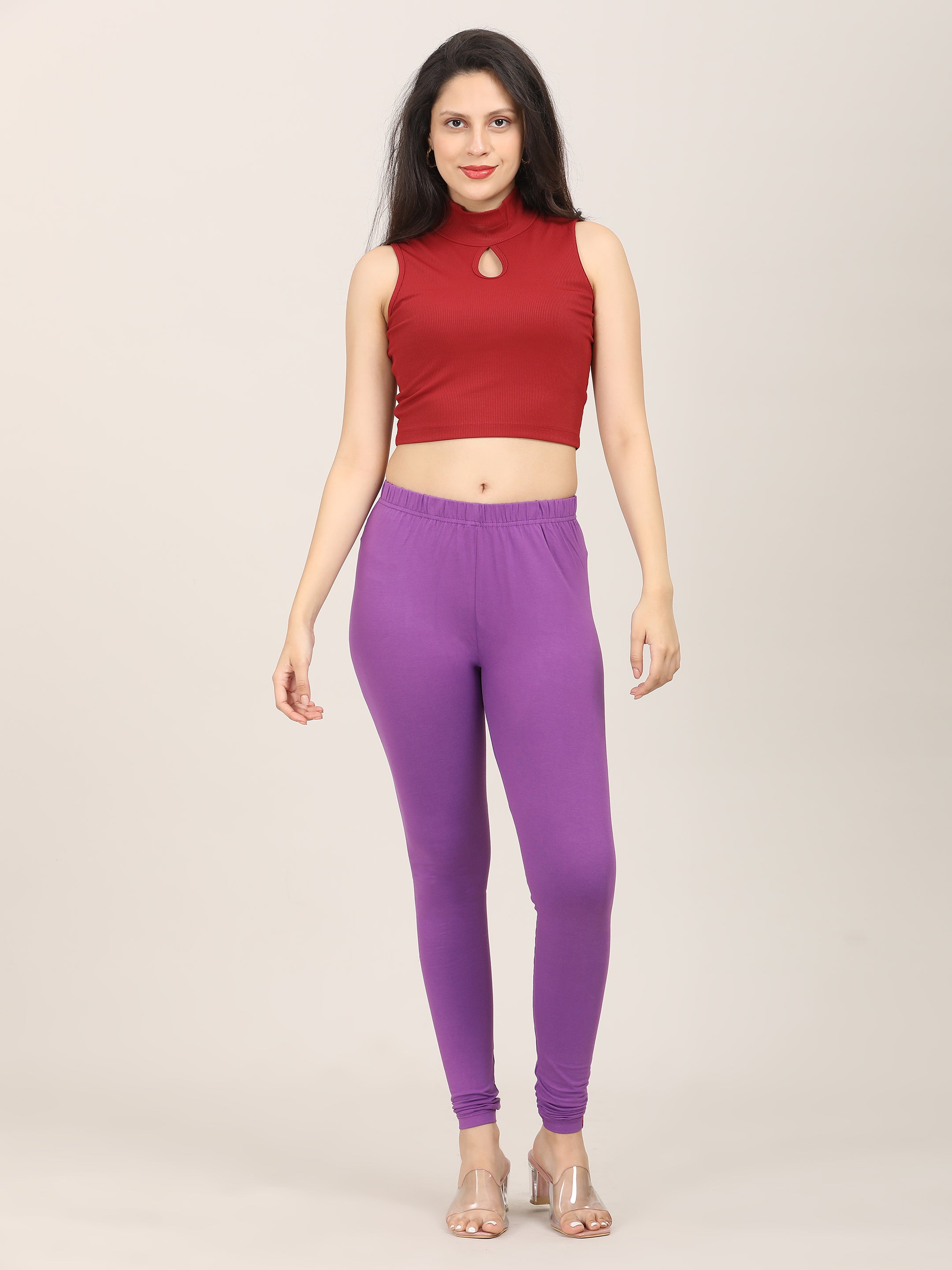 Naatiya Churidar Leggings - Purple