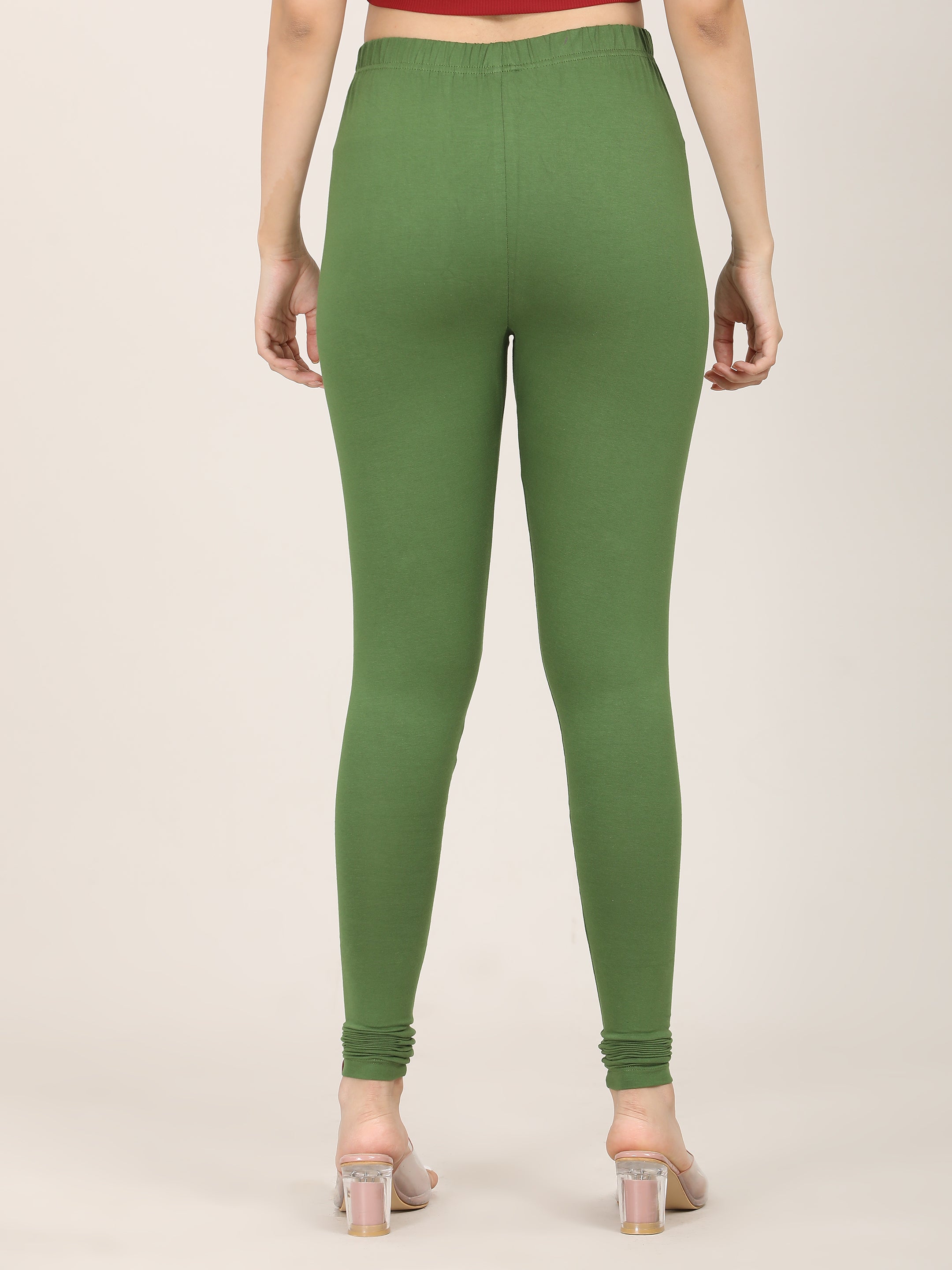 Naatiya Churidar Leggings - Moss