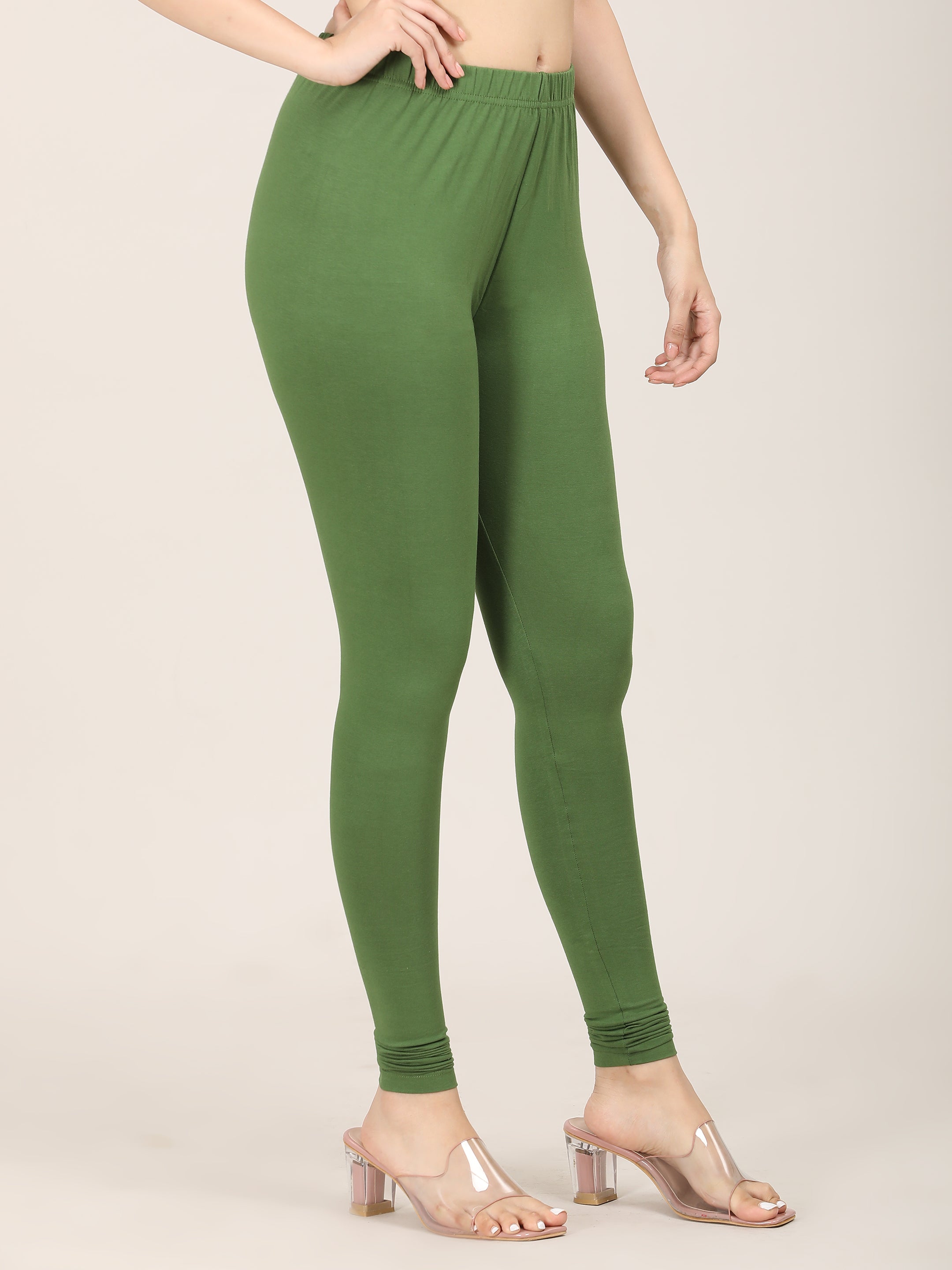 Naatiya Churidar Leggings - Moss