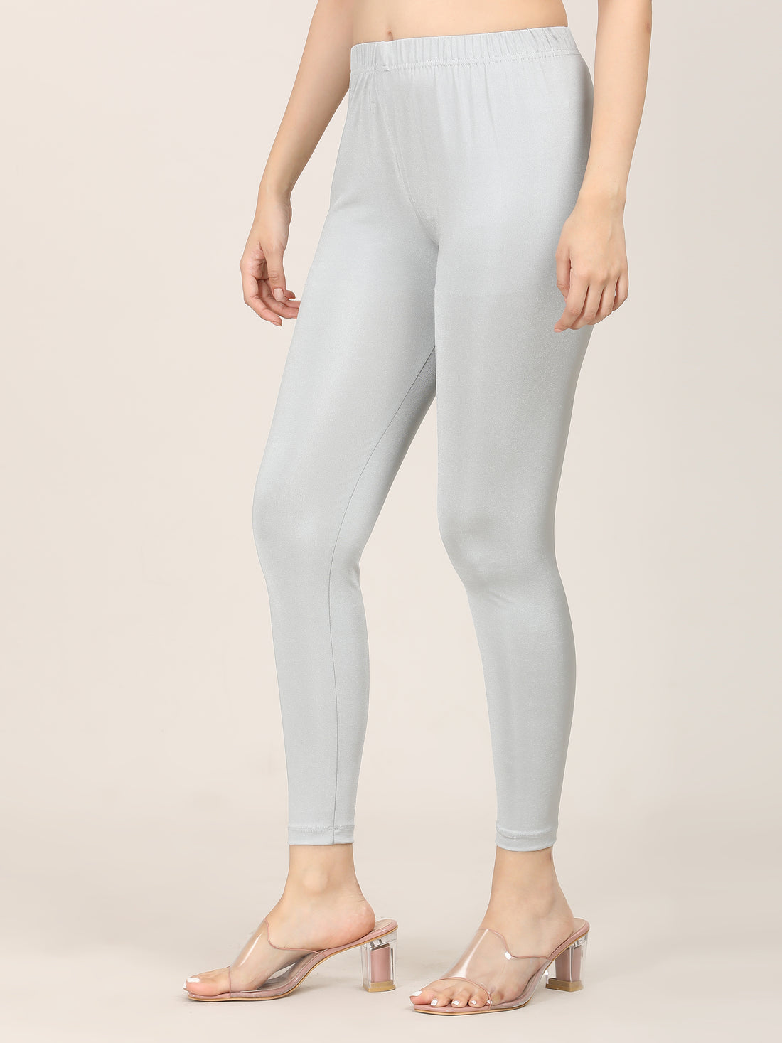 Naatiya Shimmer Leggings - Silver