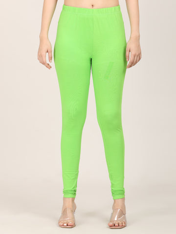 Naatiya Churidar Leggings - Parrot Green