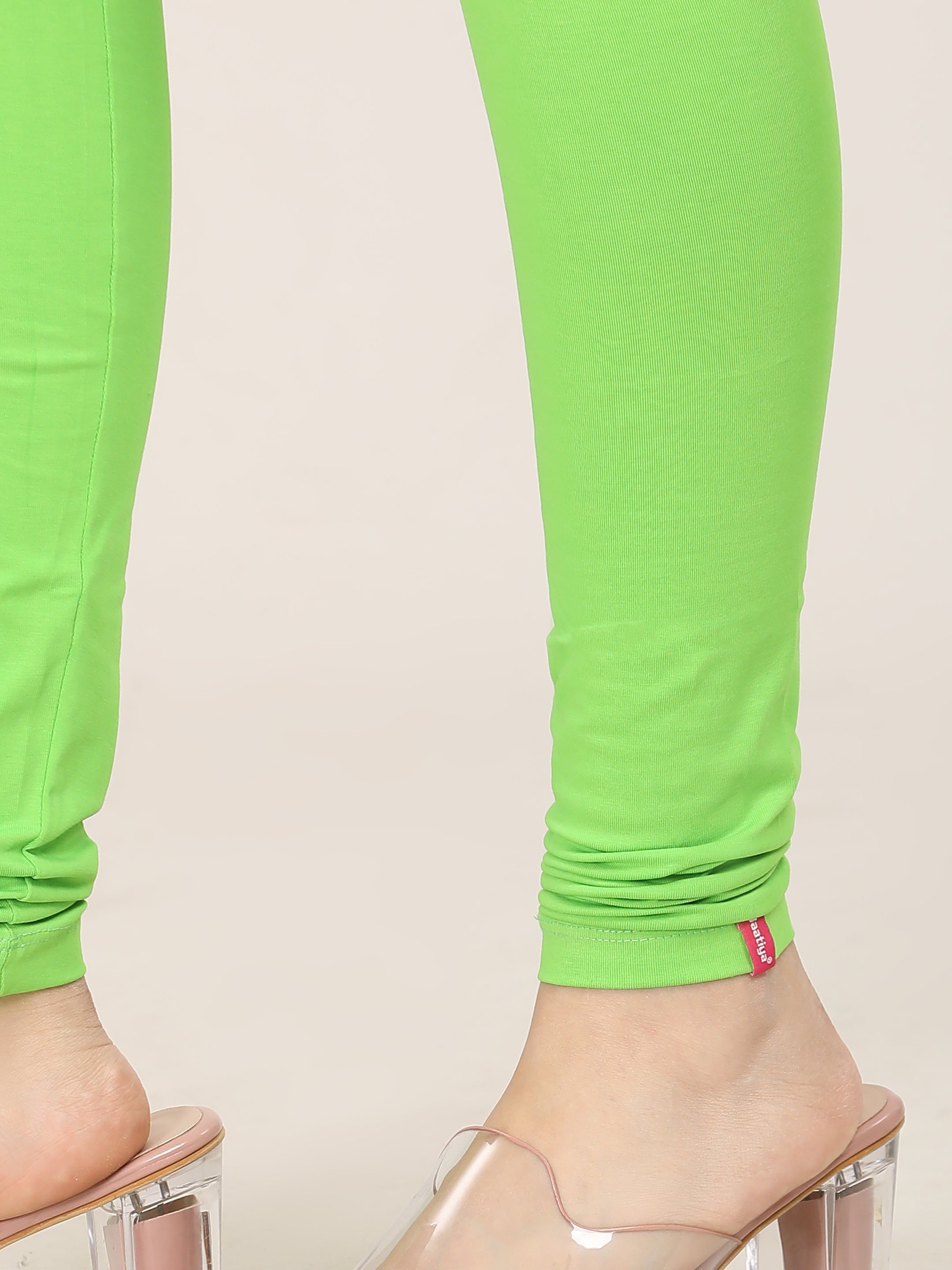 Naatiya Churidar Leggings - Parrot Green