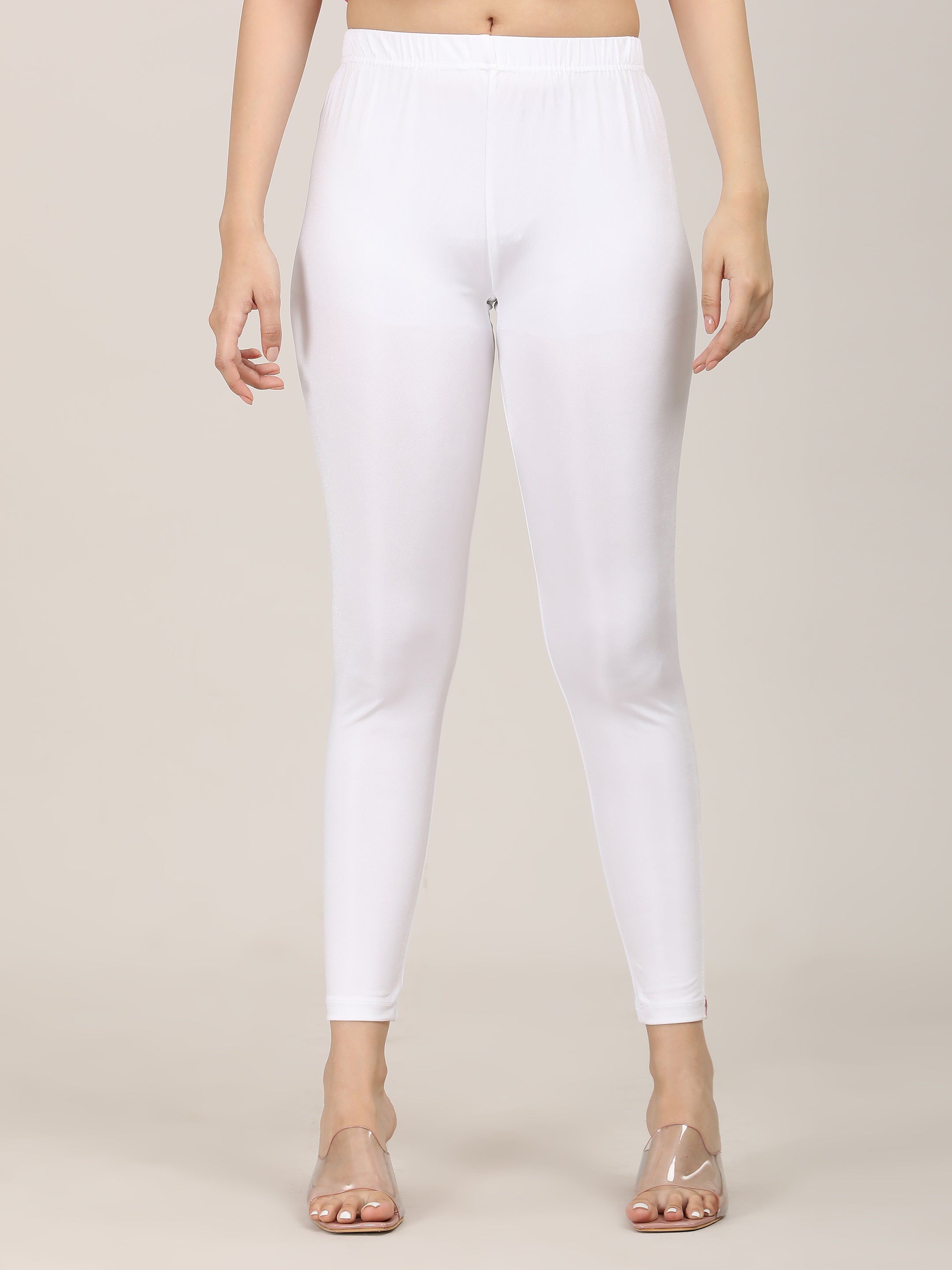 Naatiya Shimmer Leggings - White