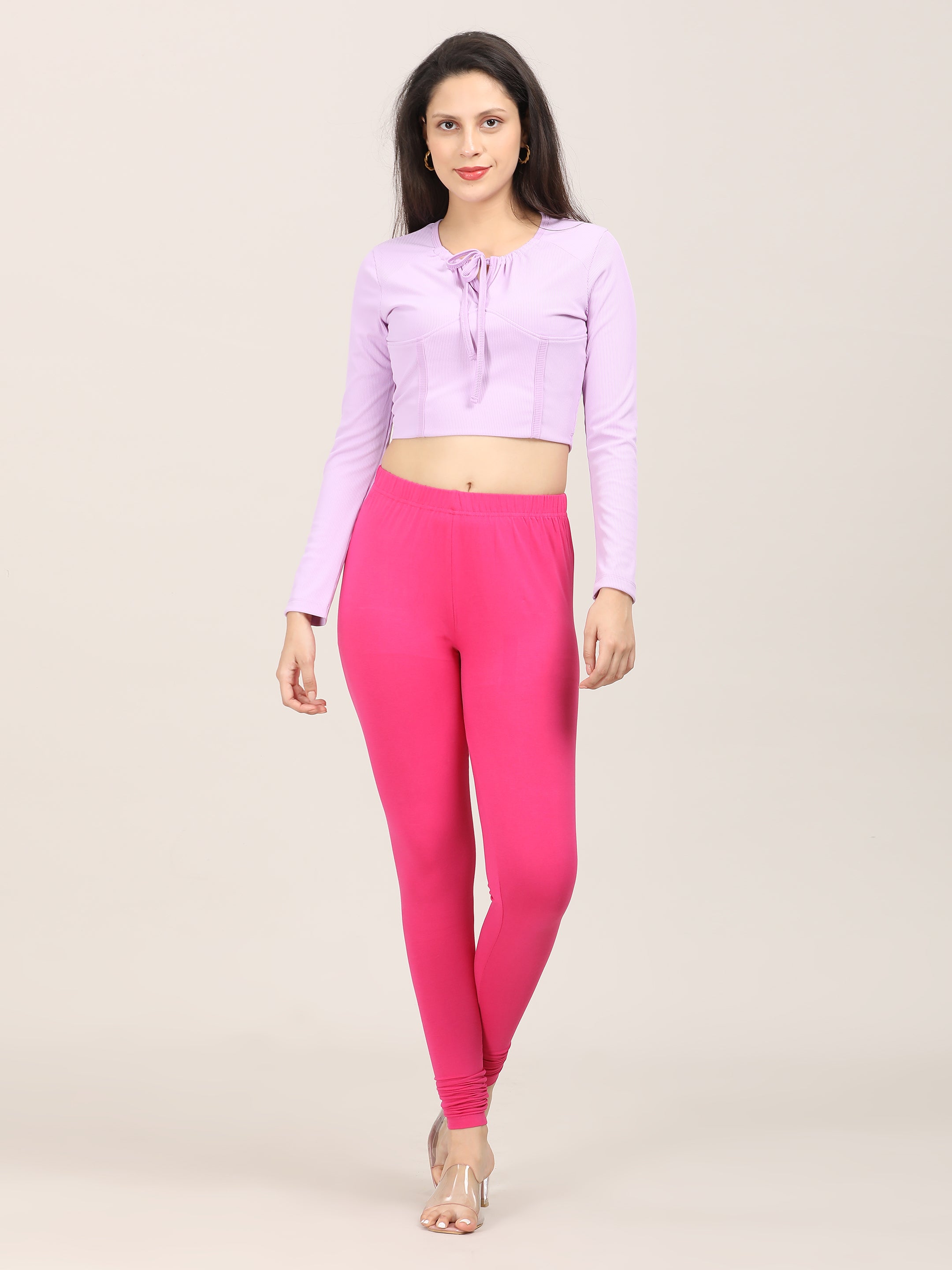 Naatiya Churidar Leggings - Fuchsia