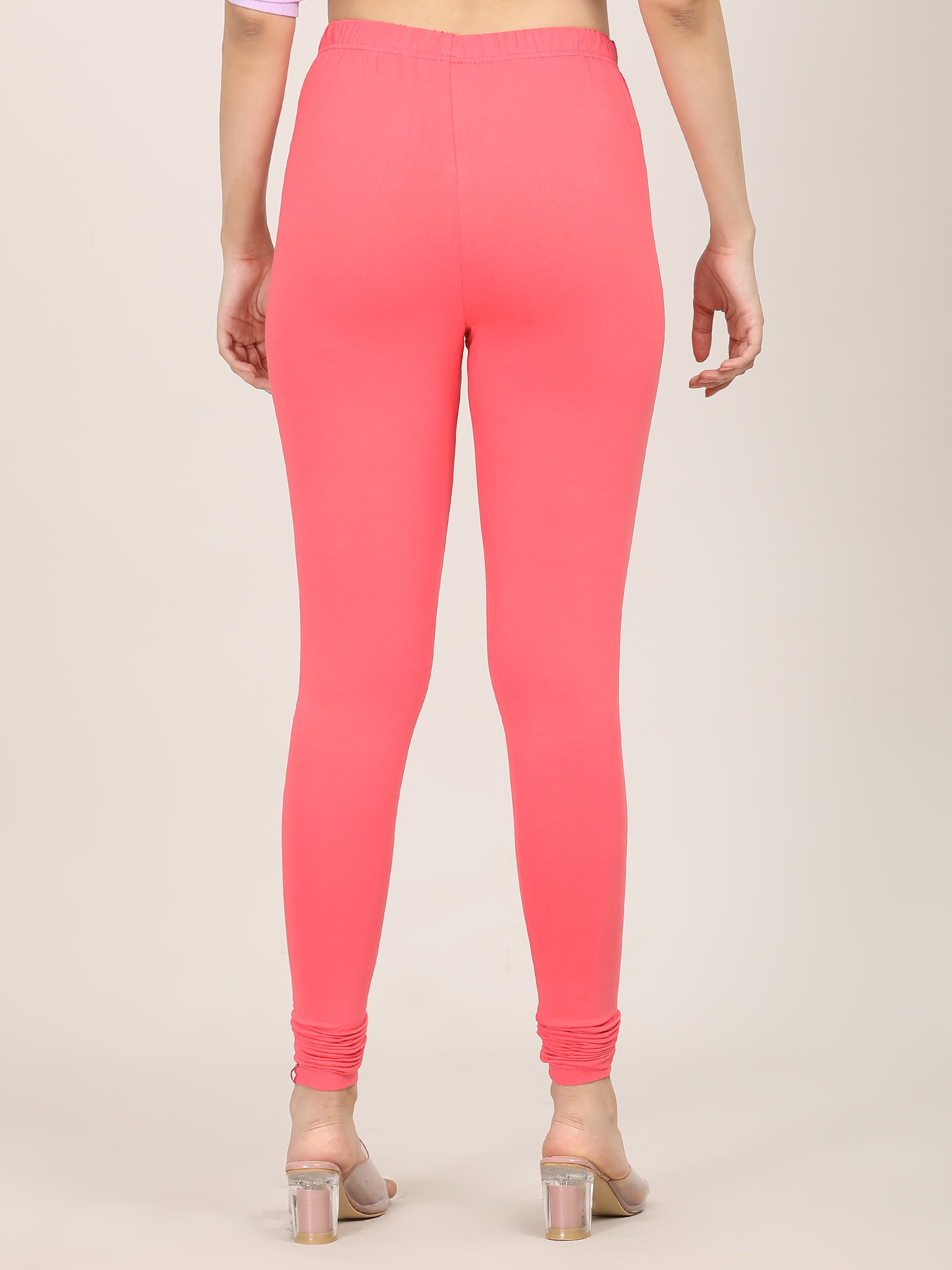 Naatiya Churidar Leggings - Coral