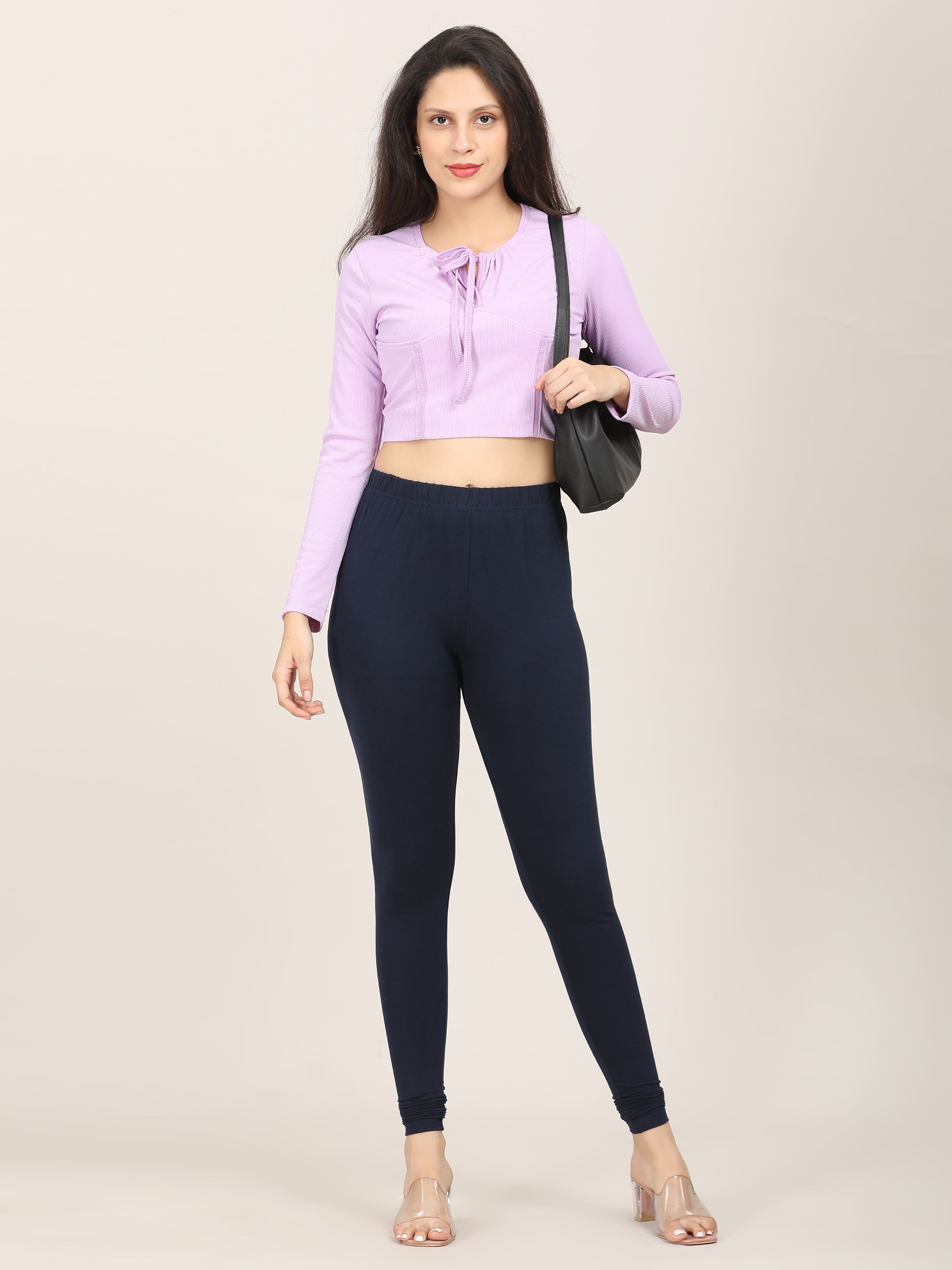 Naatiya Churidar Leggings - Navy