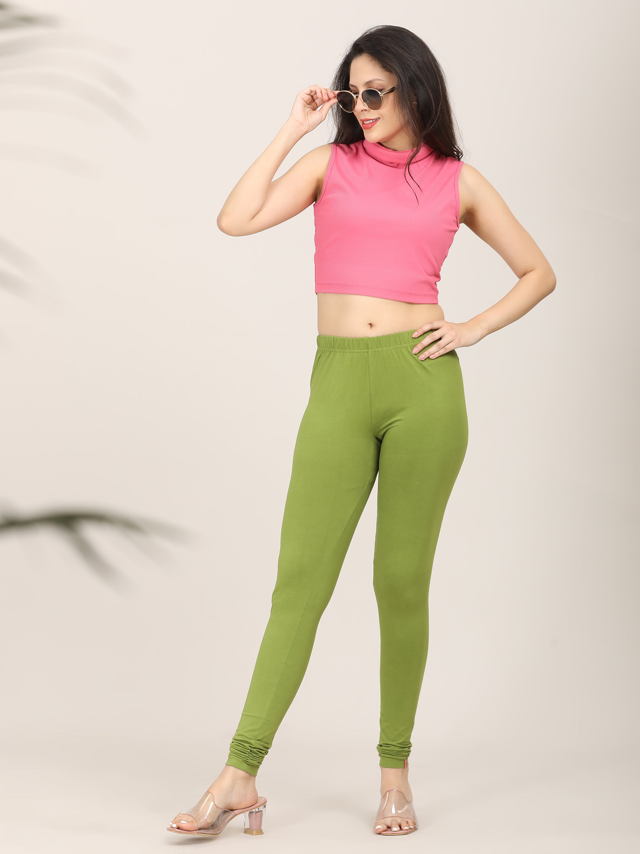 Naatiya Churidar Leggings - R Green