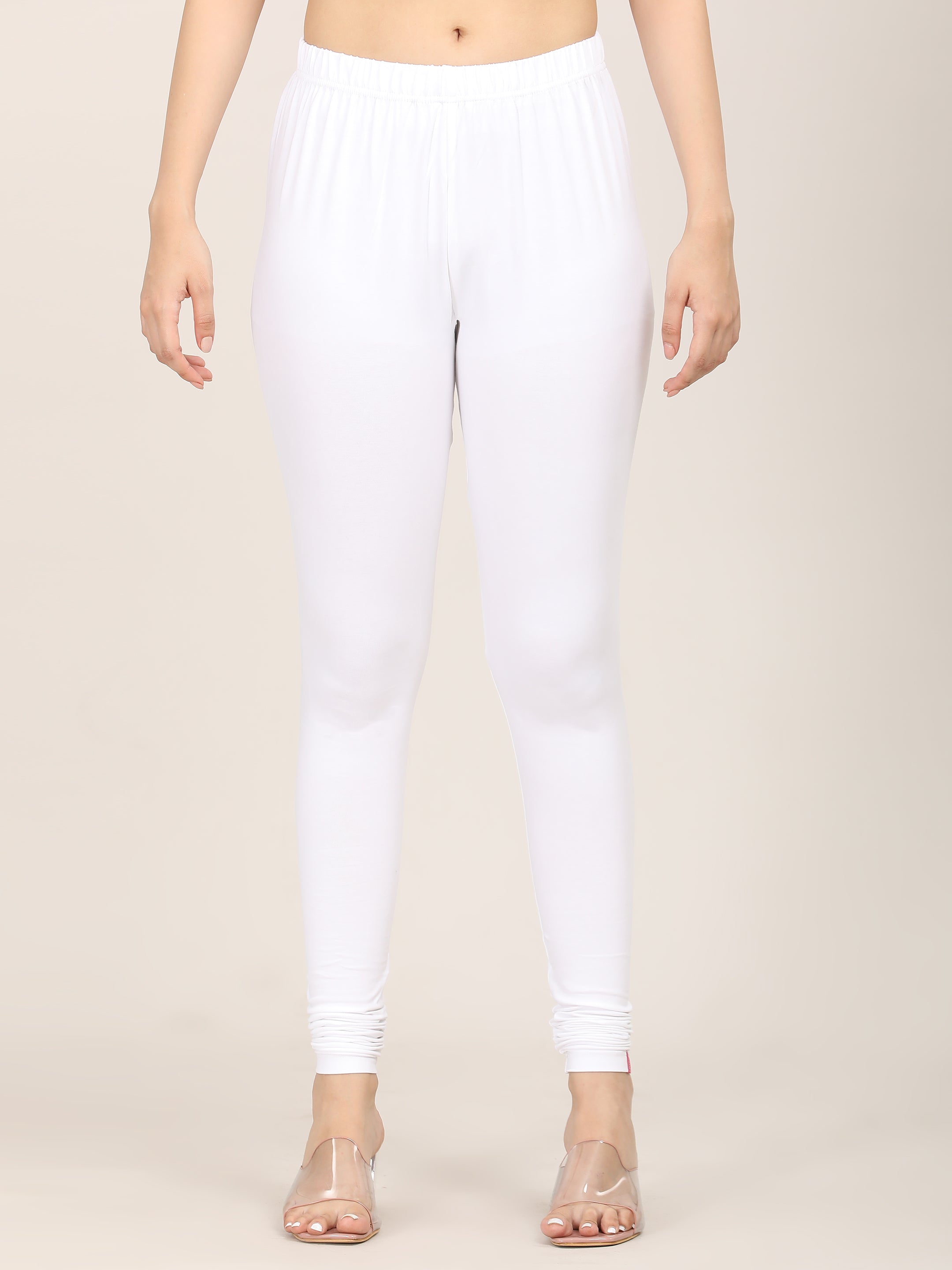 Naatiya Churidar Leggings - White