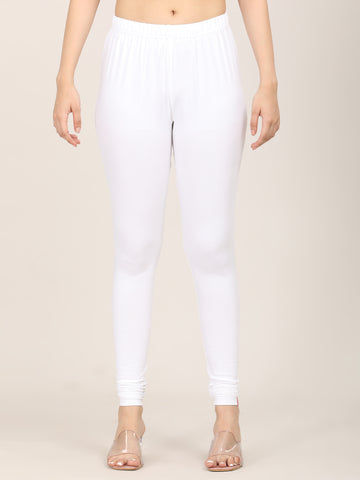 Naatiya Churidar Leggings - White