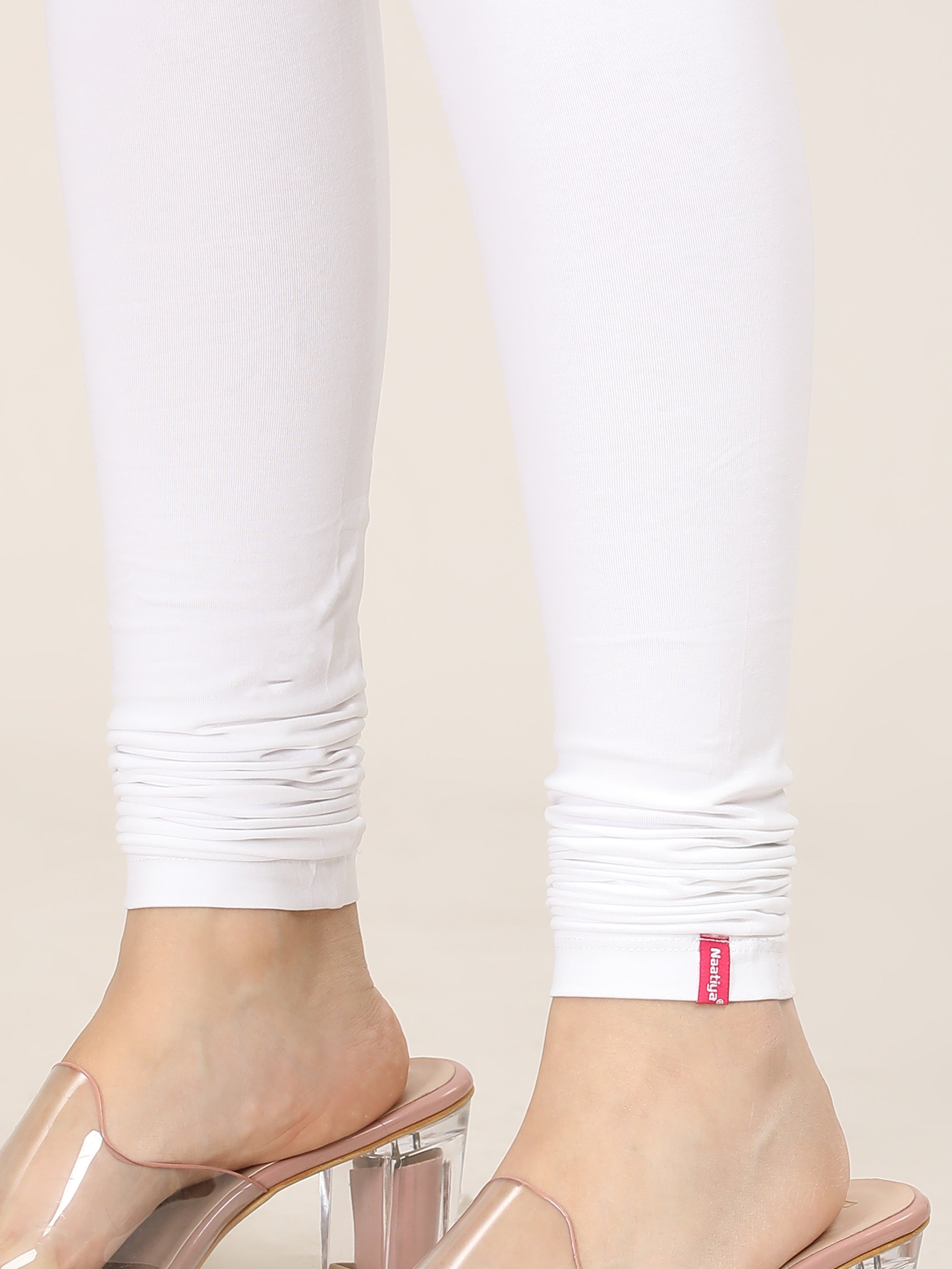 Naatiya Churidar Leggings - White