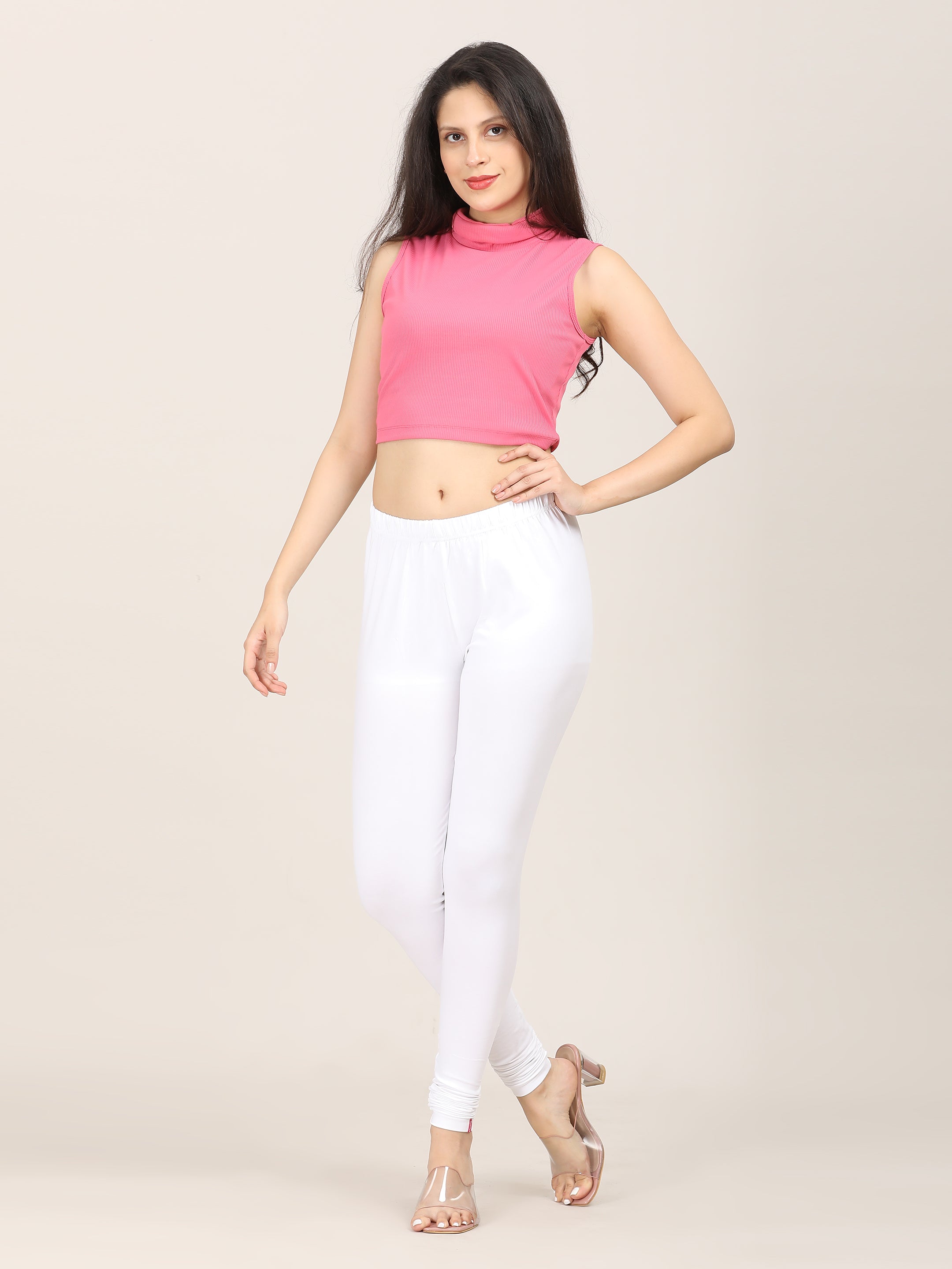 Naatiya Churidar Leggings - White