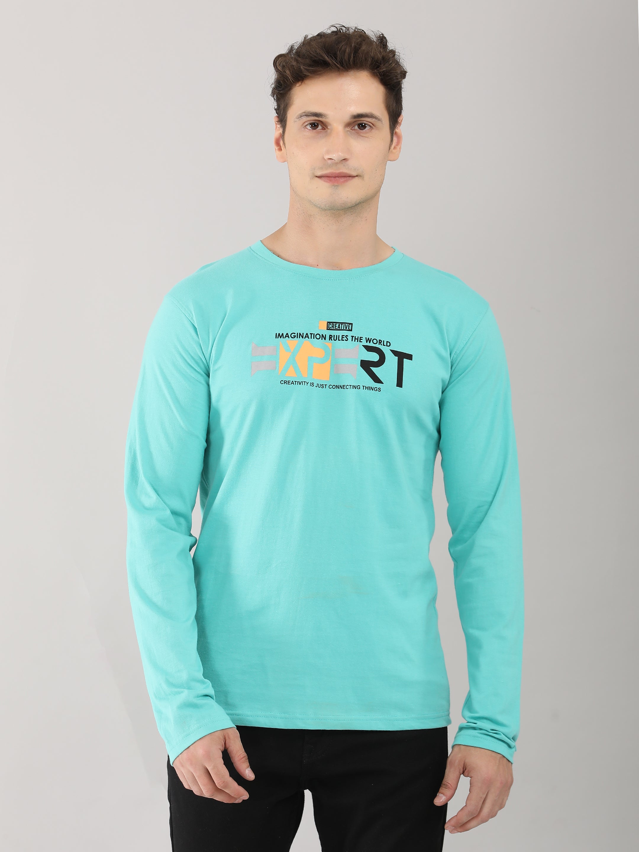 Men Round Neck Full Sleeve T-Shirts (Pack of 5)