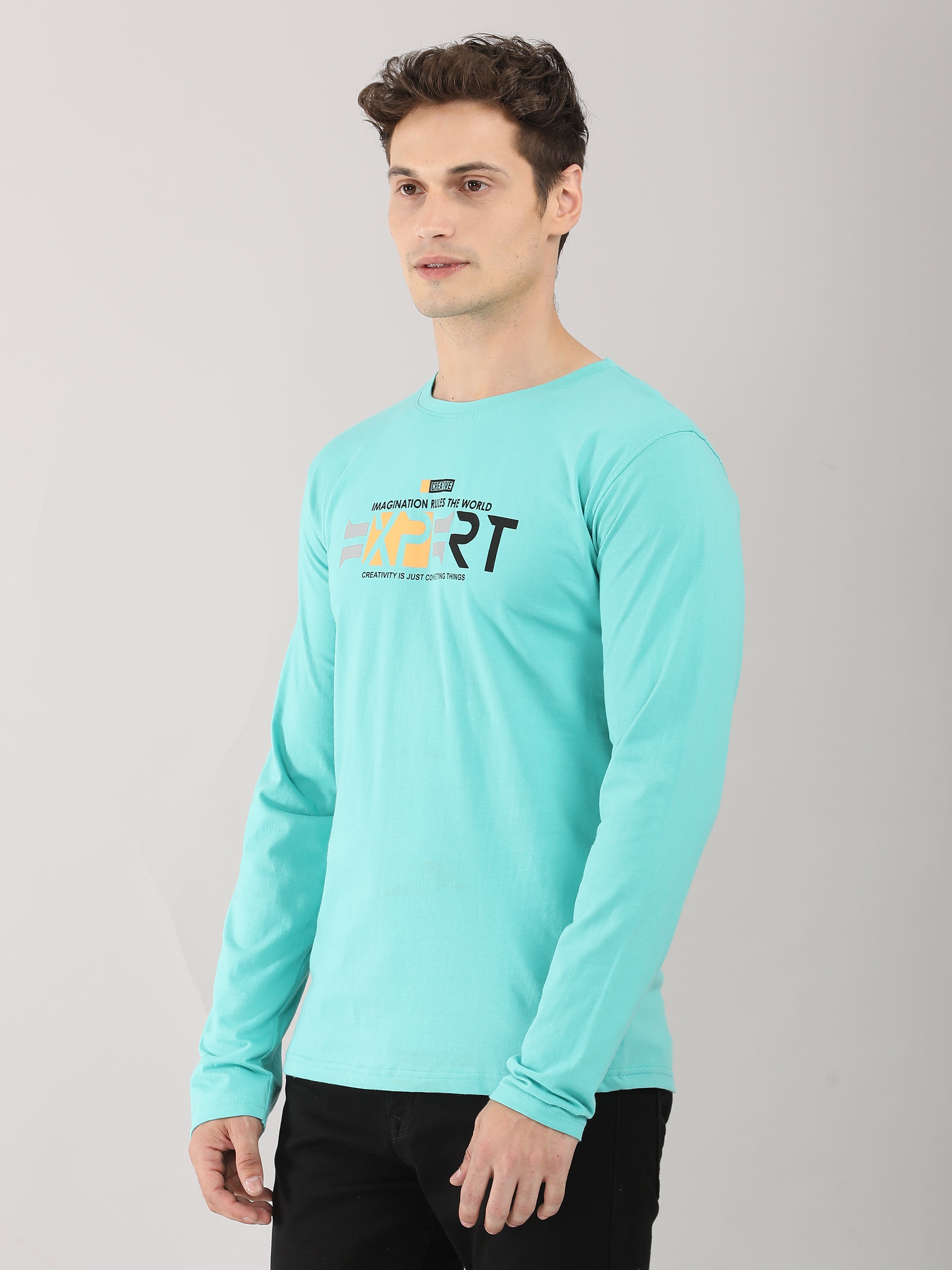 Men Round Neck Full Sleeve T-Shirts (Pack of 5)