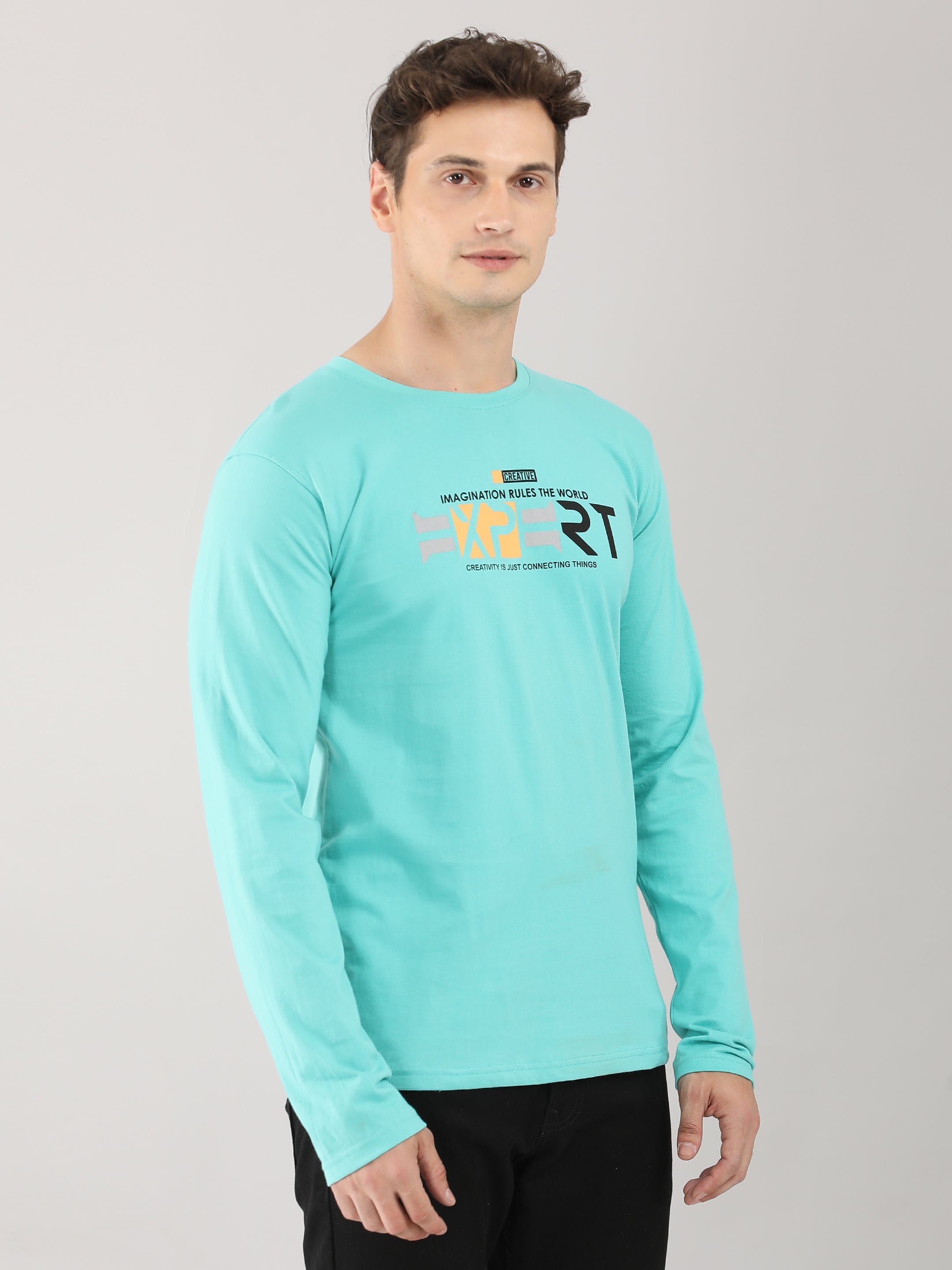 Men Round Neck Full Sleeve T-Shirts (Pack of 5)