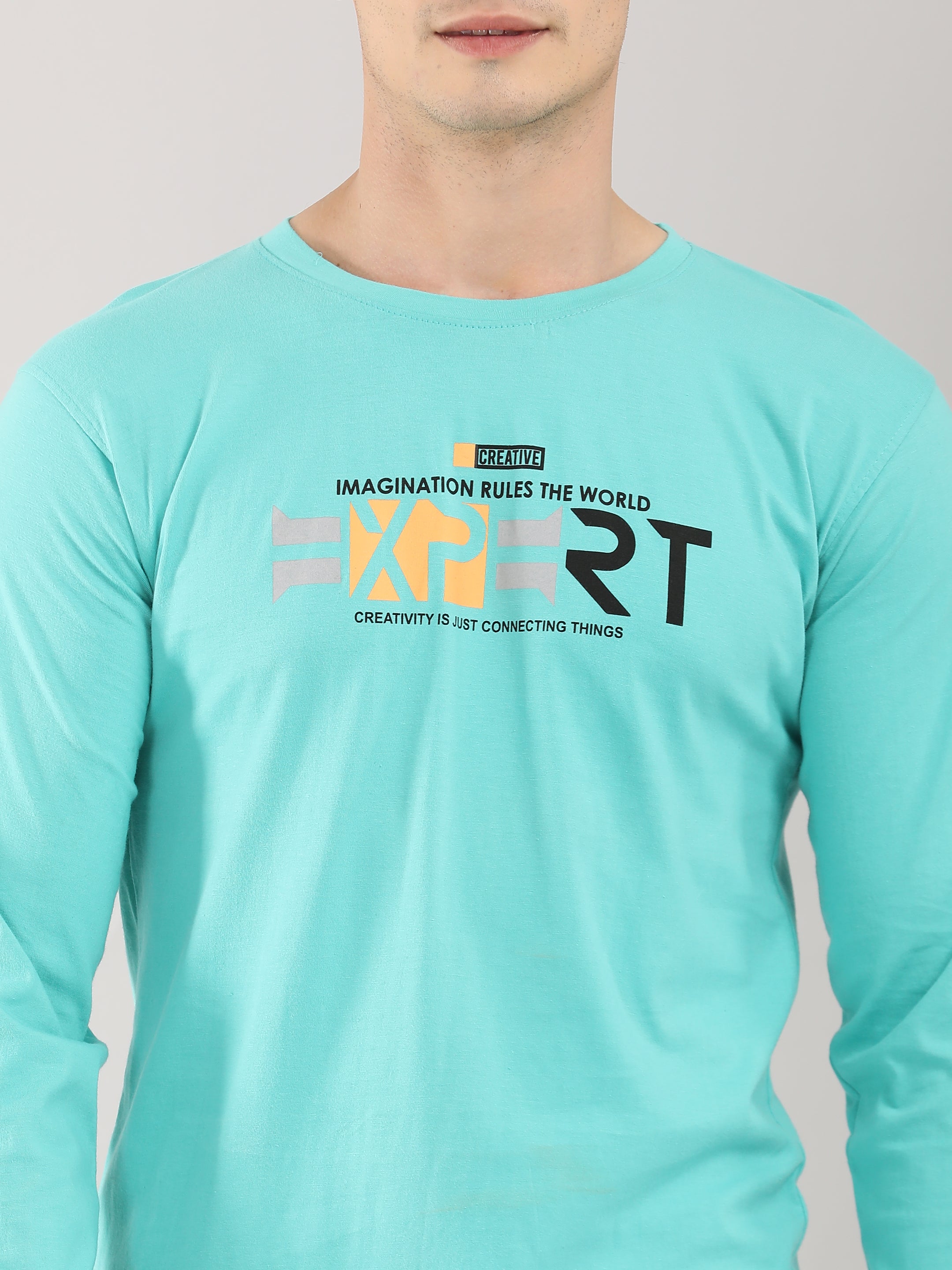 Men Round Neck Full Sleeve T-Shirts (Pack of 5)