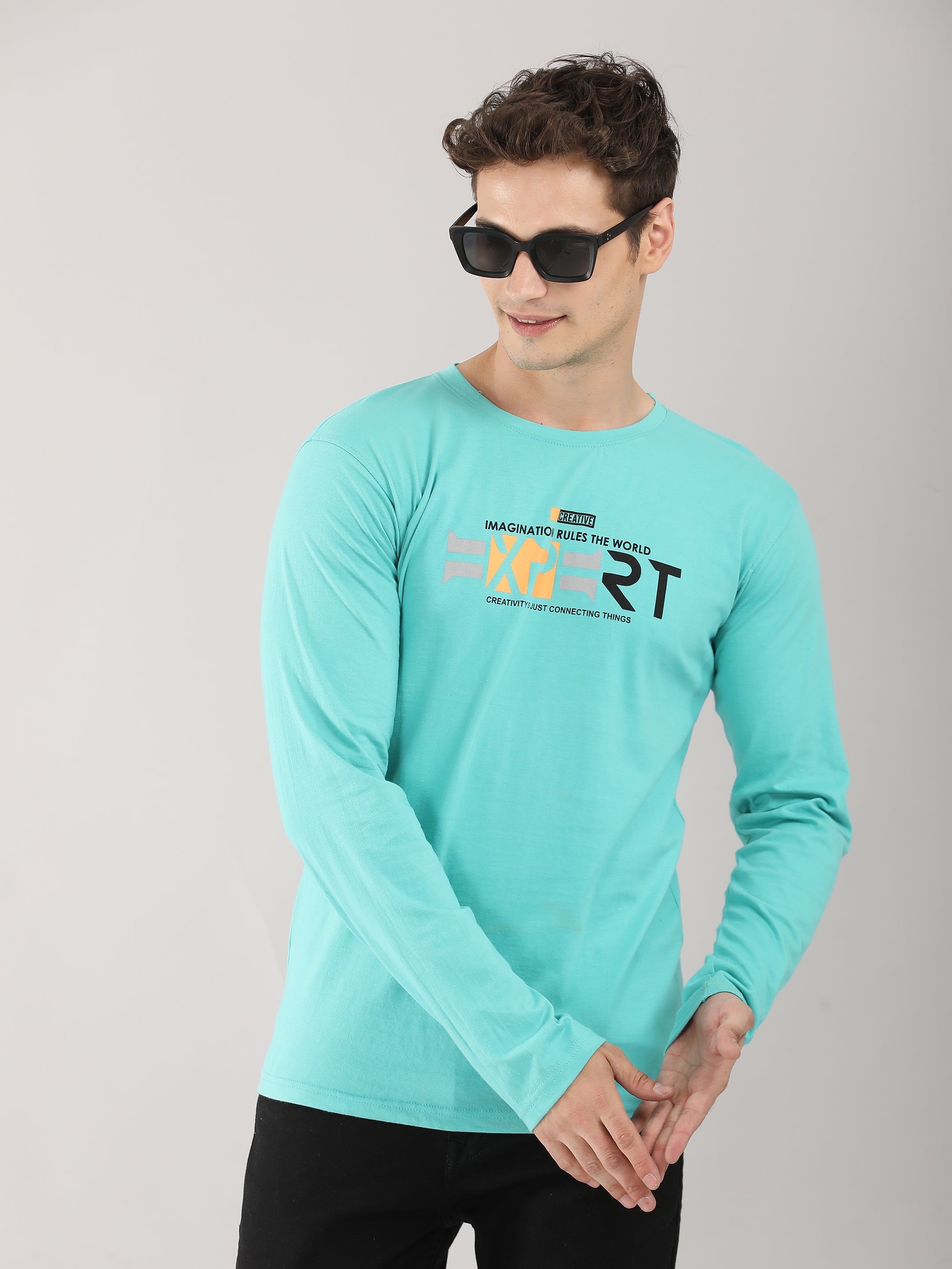 Men Round Neck Full Sleeve T-Shirts (Pack of 5)