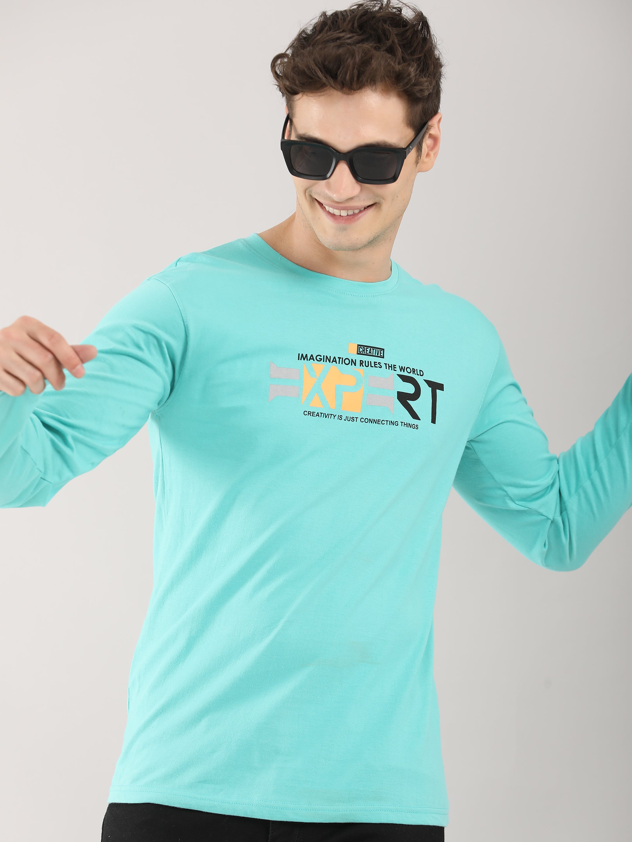 Men Round Neck Full Sleeve T-Shirts (Pack of 5)